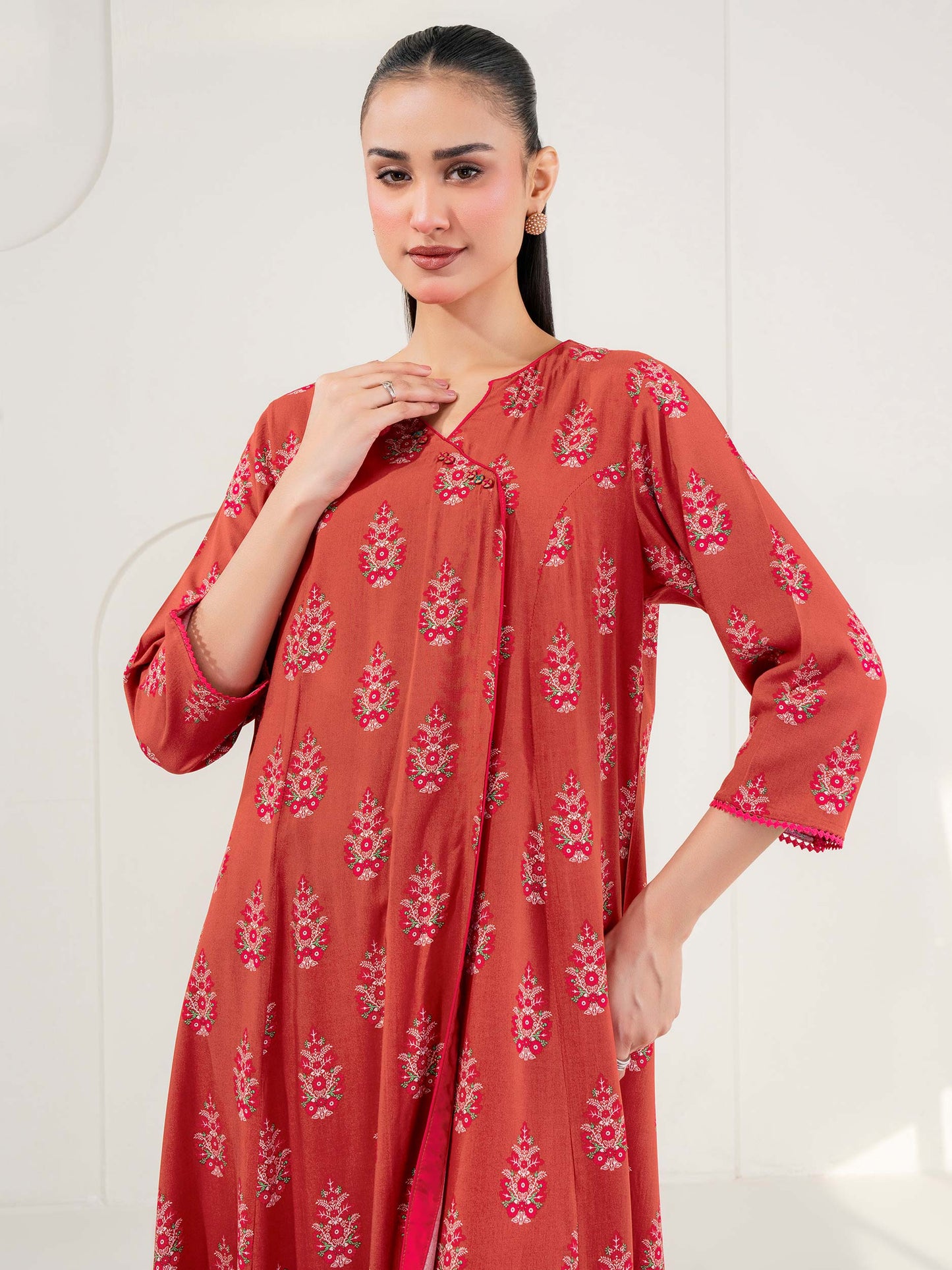 2 Piece Linen Angrakha-Printed (Pret)
