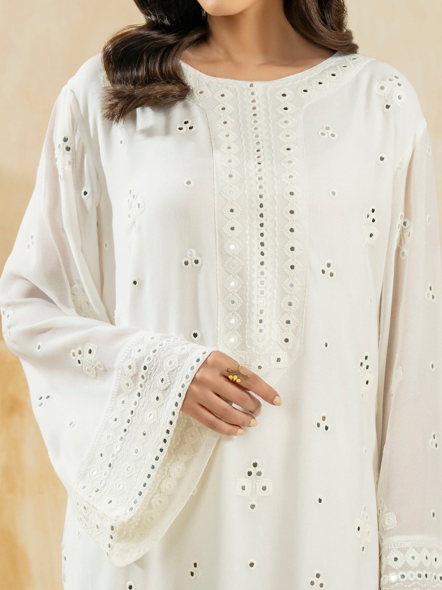 2 Piece Chiffon Suit-Embroidered (Pret)