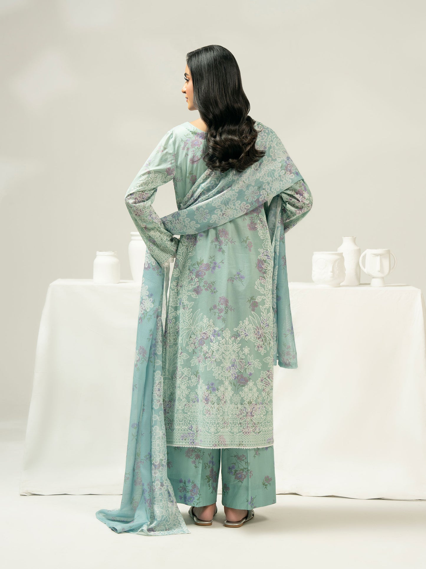 3 Piece Lawn Suit-Paste Print (Pret)