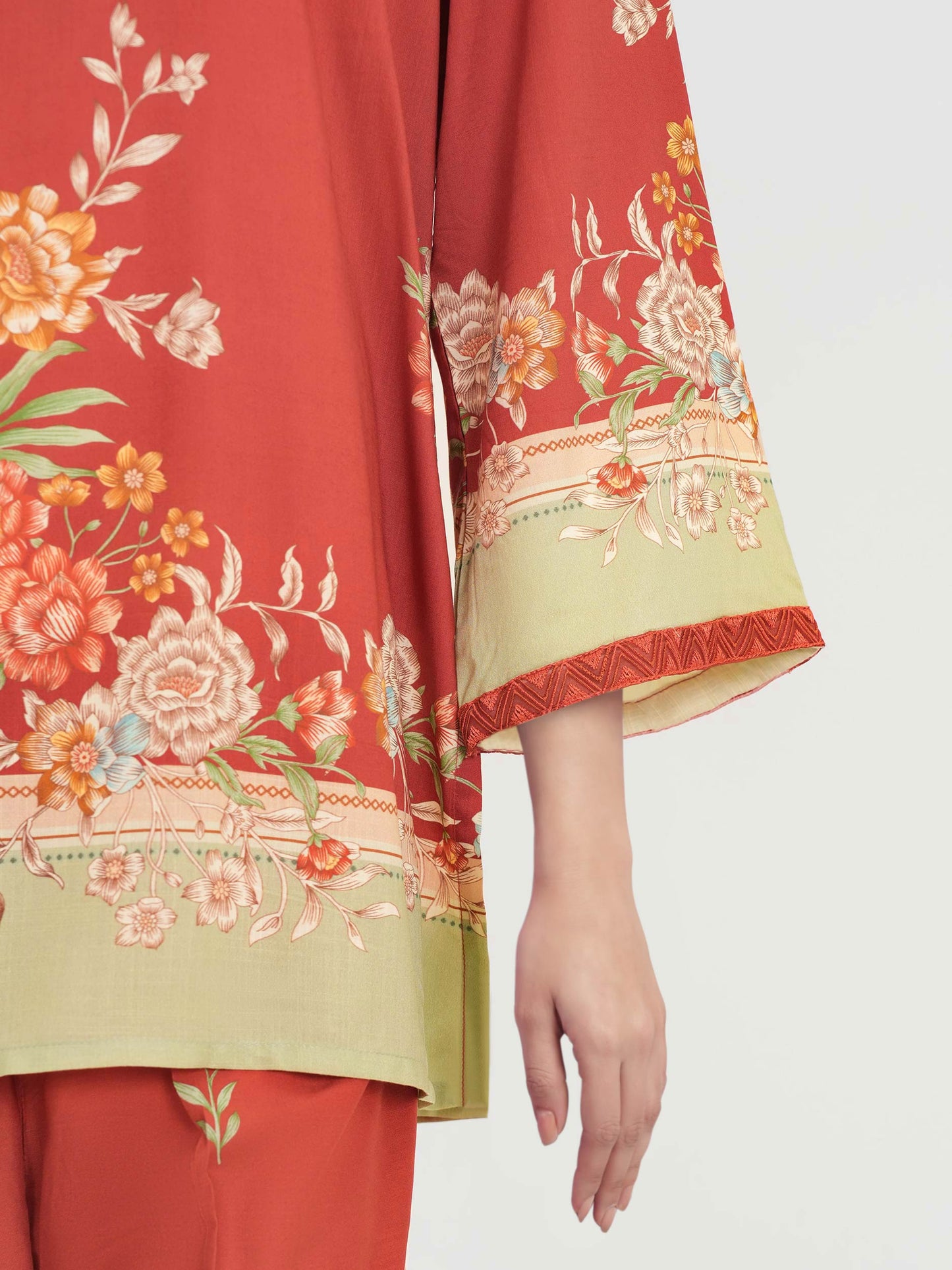 Viscose Slub Co-ord set- Embroidered