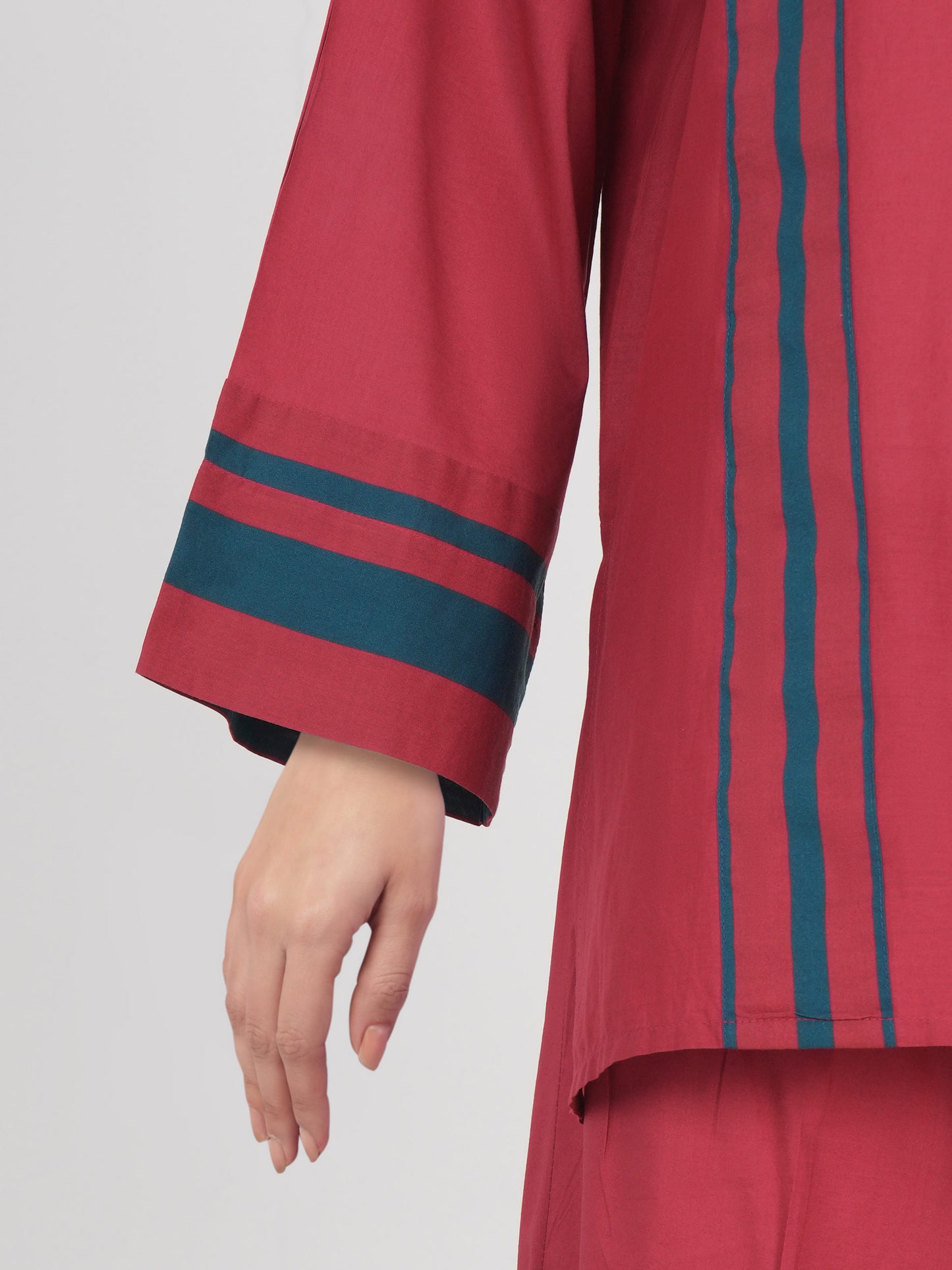 Viscose Cotton Co-ord Set- Embroidered