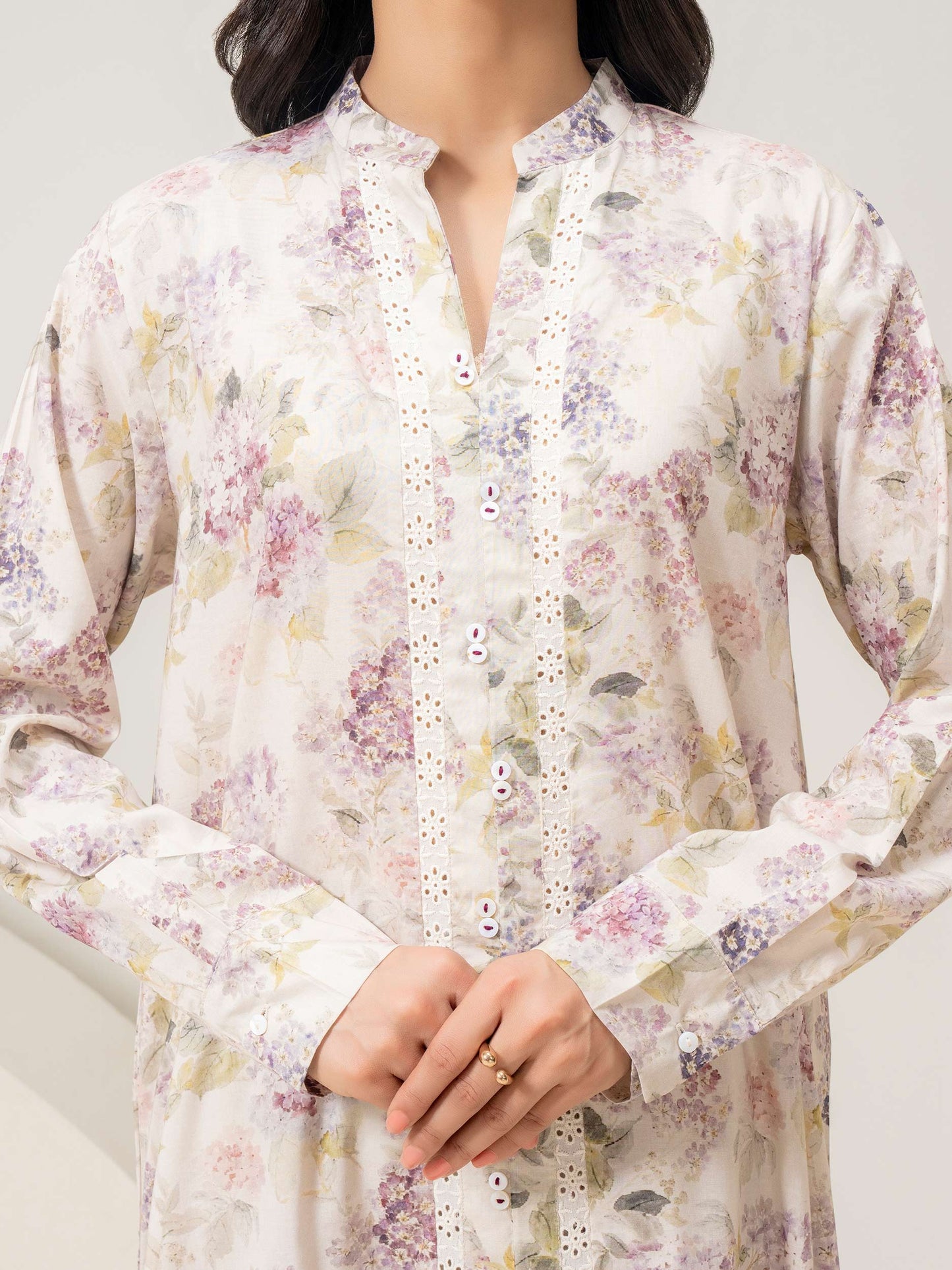 2 Piece Viscose Cotton Suit-Printed (Pret)