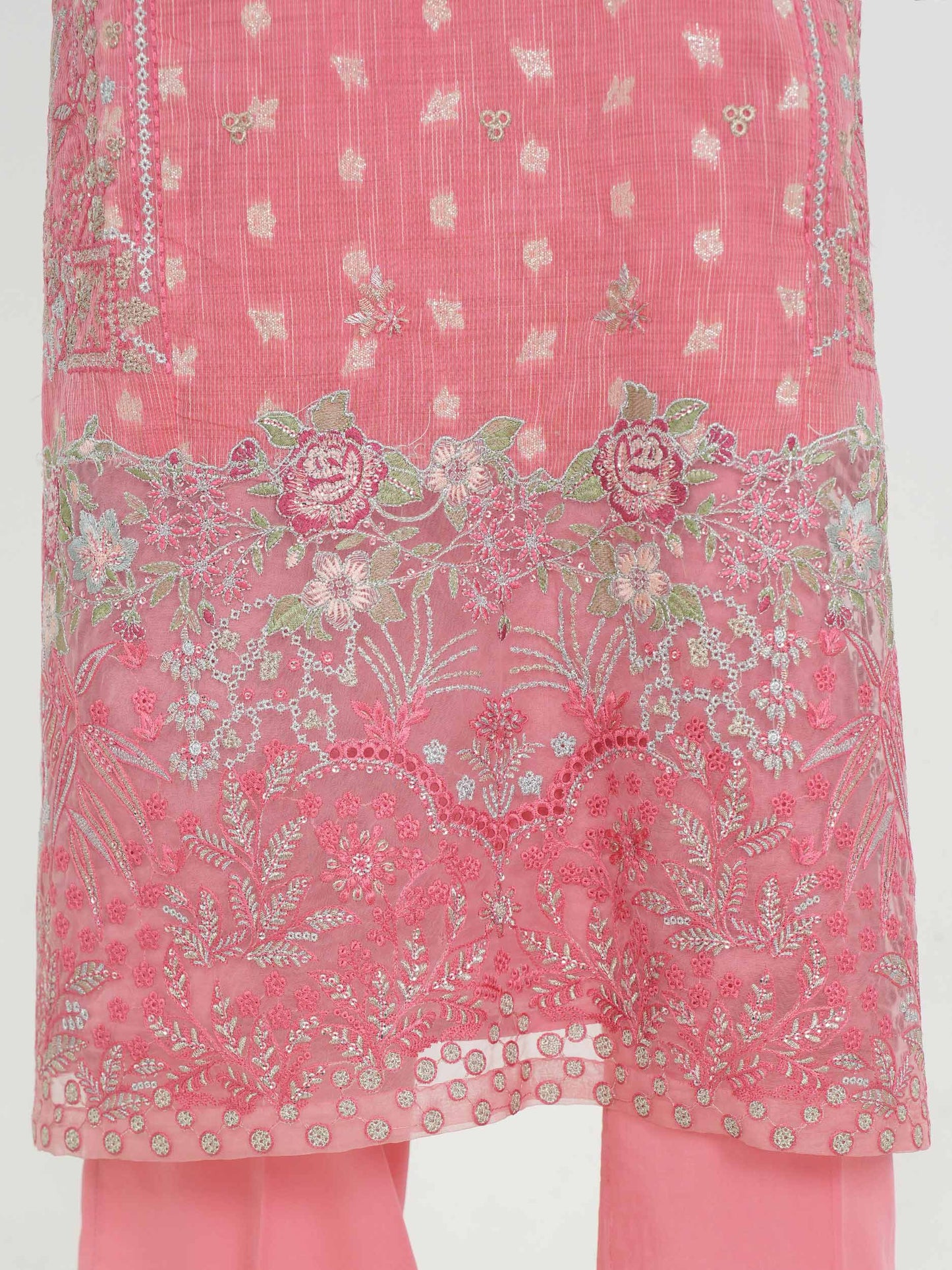 2 Piece Jacquard Yarn Dyed Suit- Embroidered (Pret)