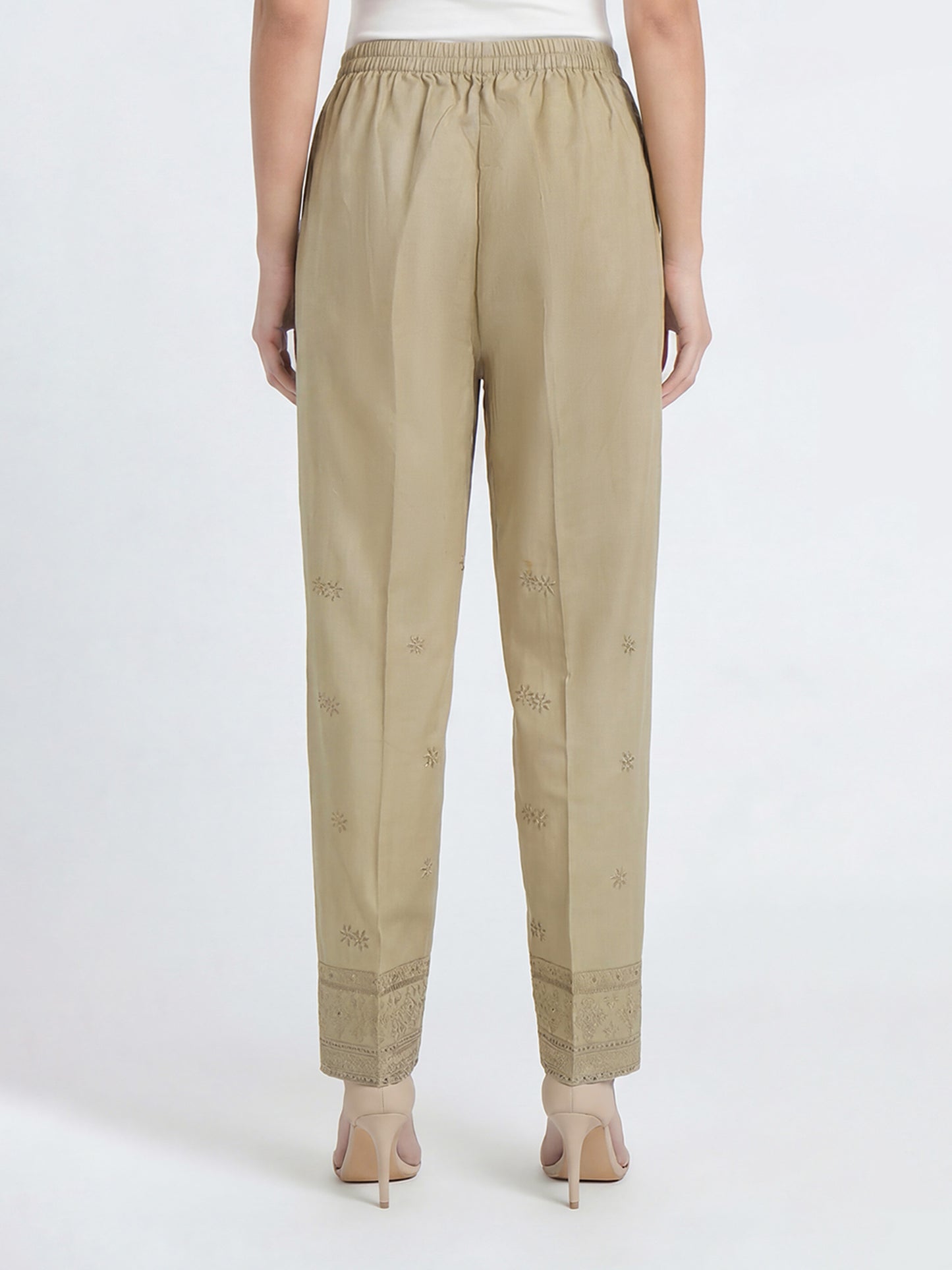 Cambric Trousers- Embroidered (Pret)