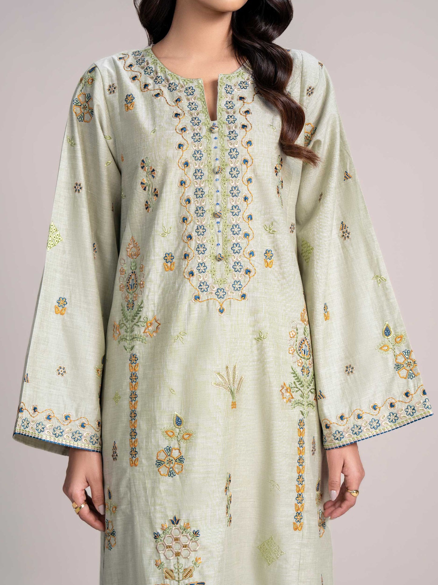 2 Piece Yarn Dyed Suit- Embroidered (Pret)