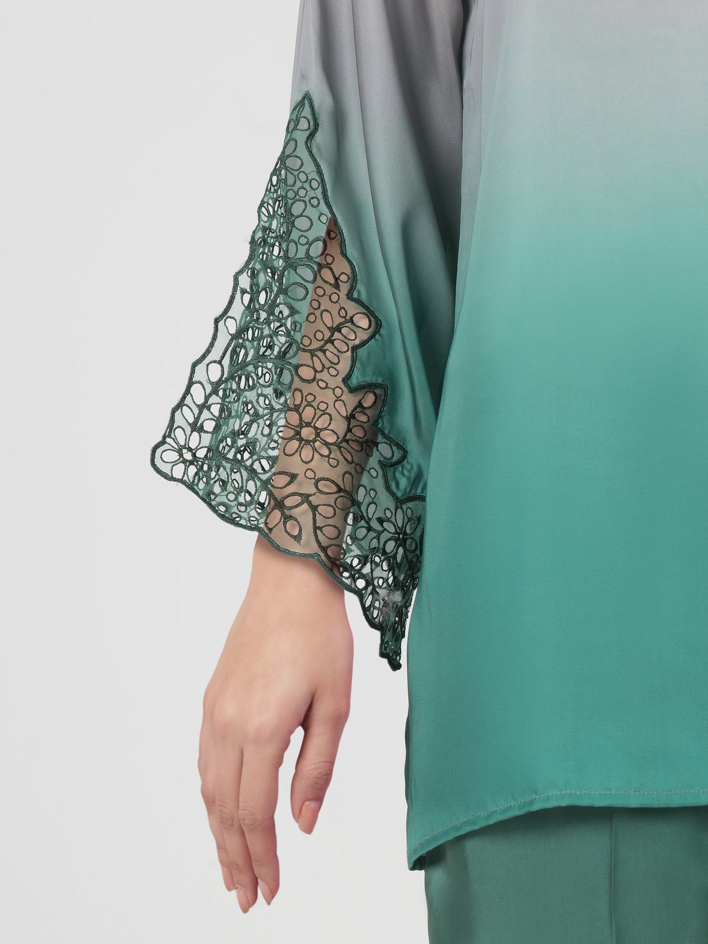 Silk Co-ord Set- Embroidered
