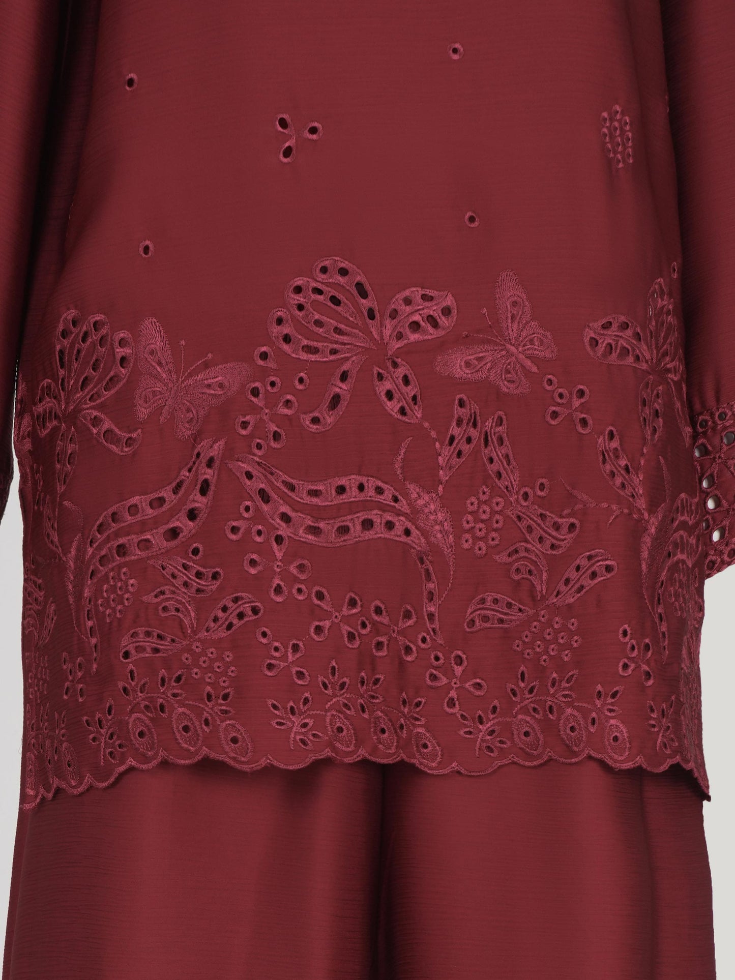 Silk Co-ord Set- Embroidered