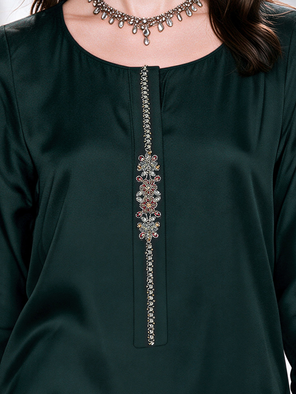 3 Piece Premium Silk Suit- Embroidered (Pret)