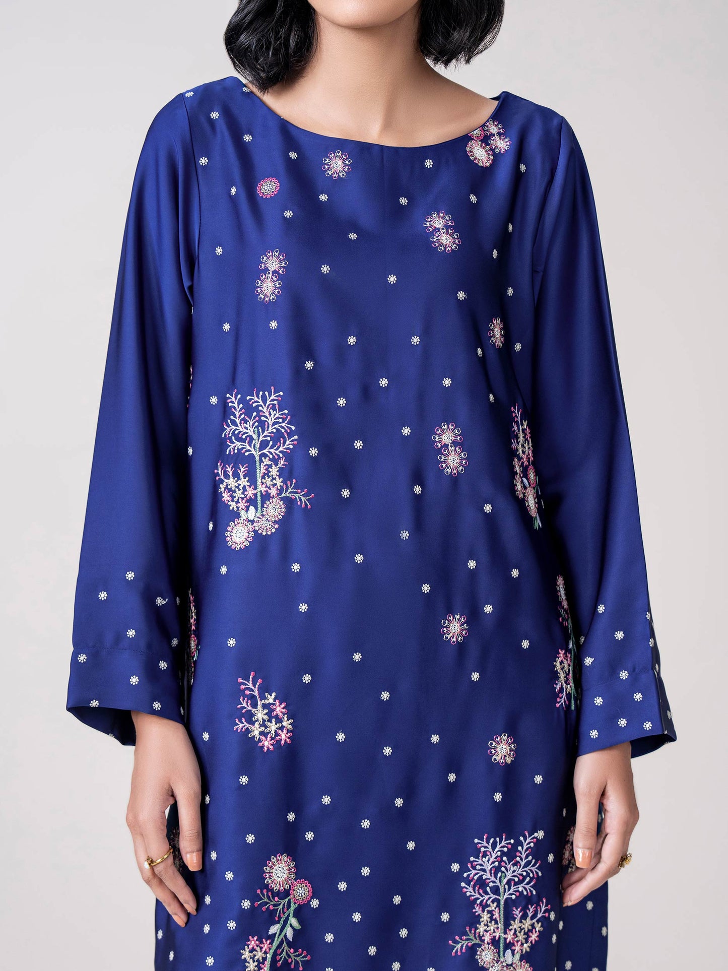 2 Piece Silk Suit- Embroidered (Pret)