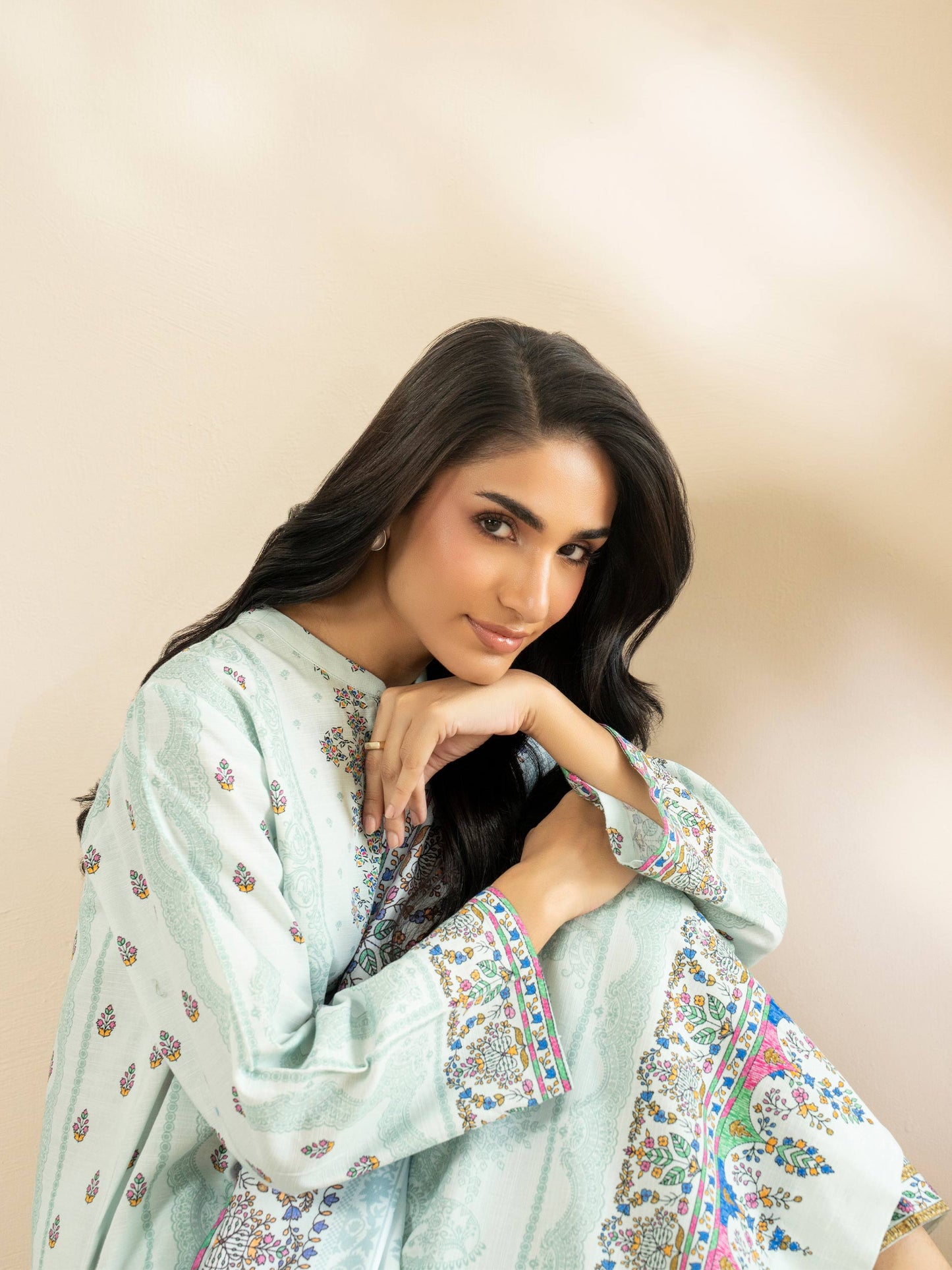 3-Piece Slub Khaddar Suit (Pret)