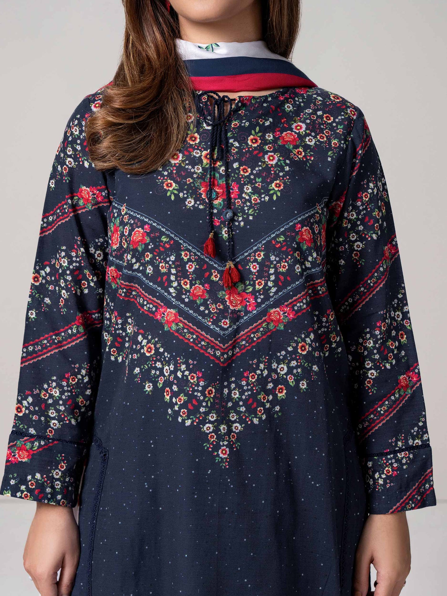 3 Piece Slub Khaddar Suit (Pret)