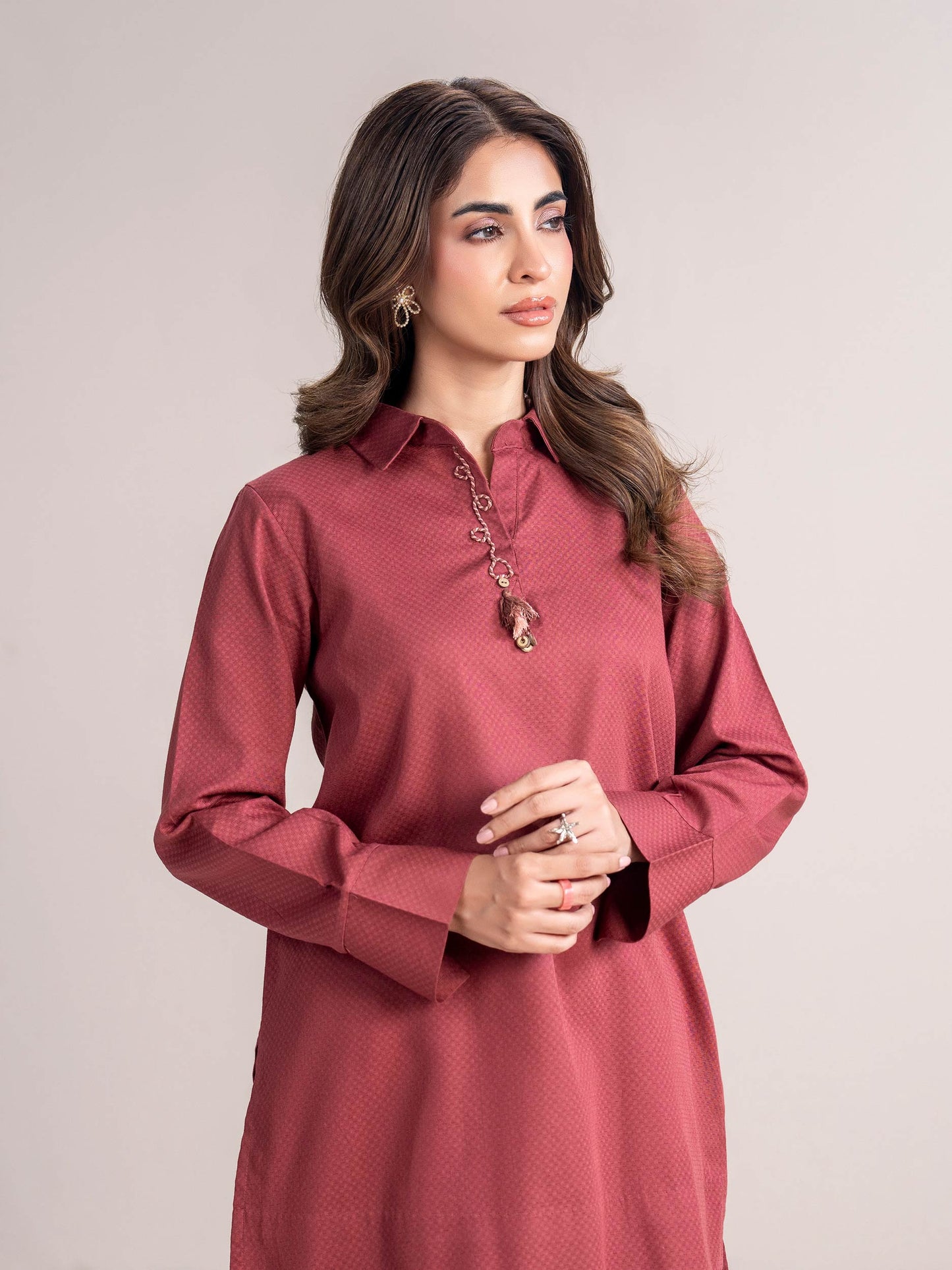Self Jacquard Co-ord Set