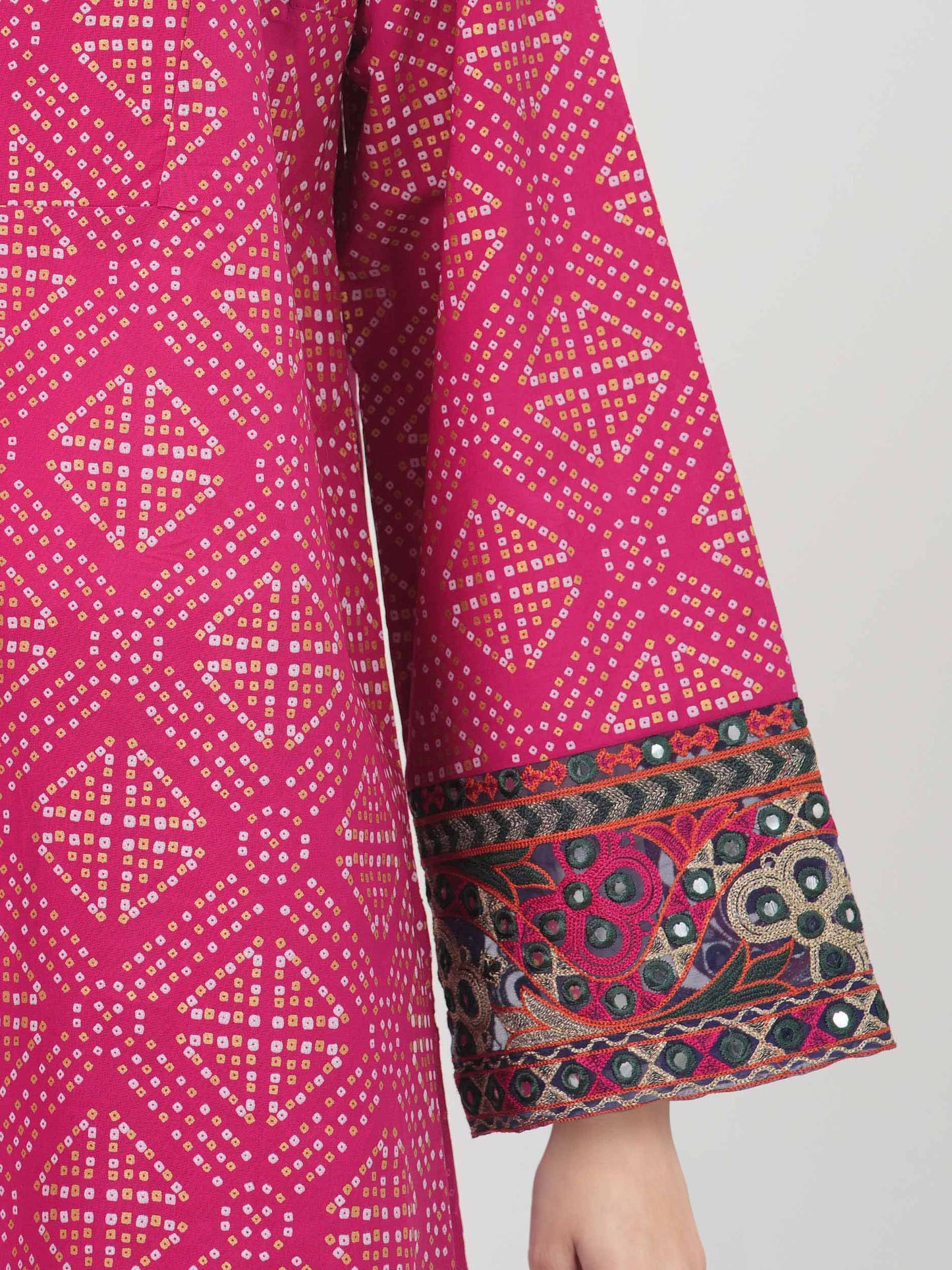 2 Piece Cambric Suit- Embroidered (Pret)