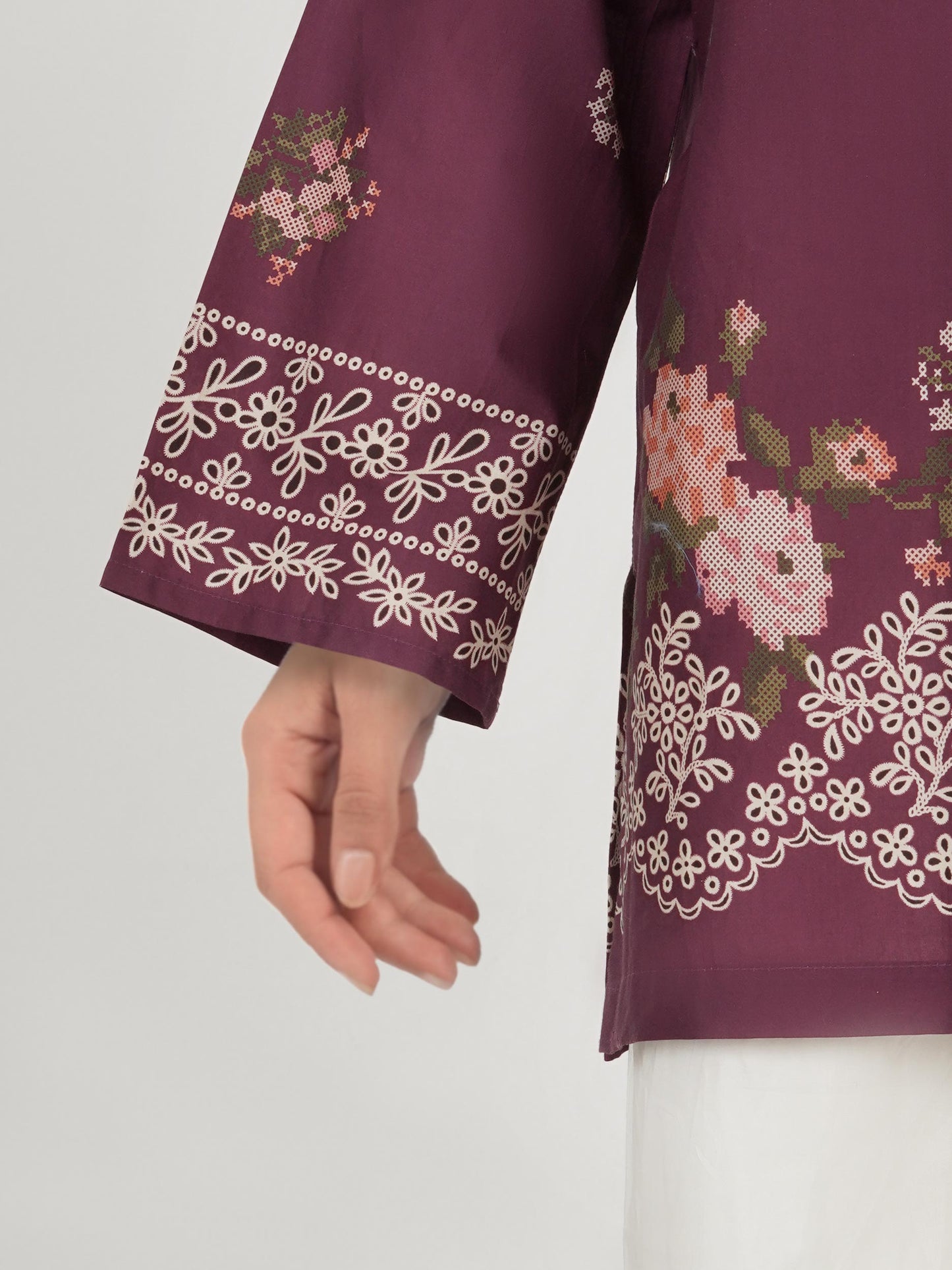 Lawn Slub Kurti (Pret)