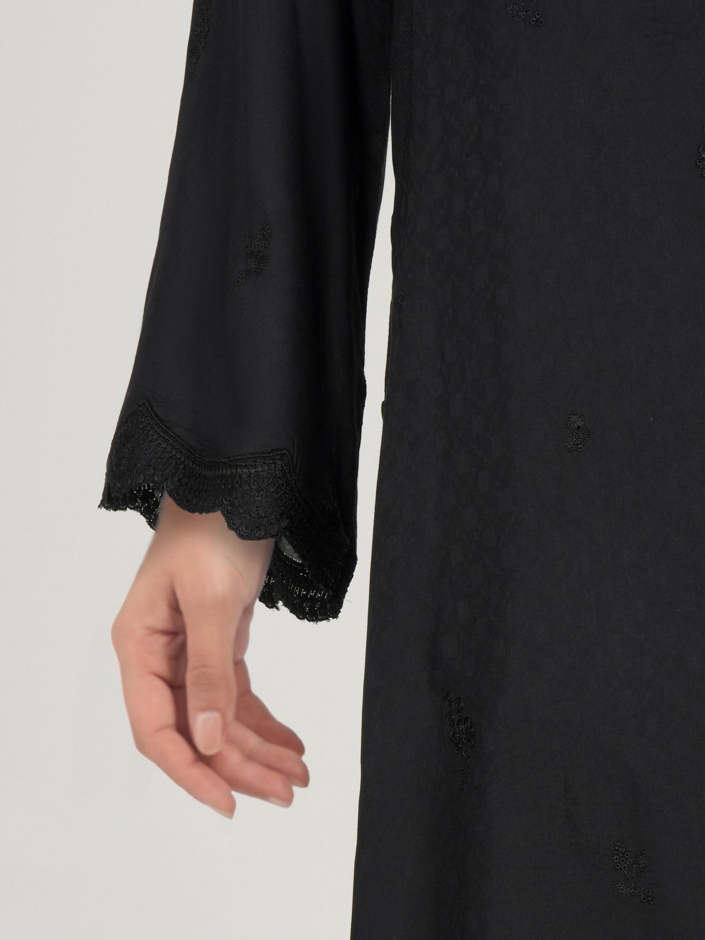 Self Jacquard Shirt- Embroidered (Pret)