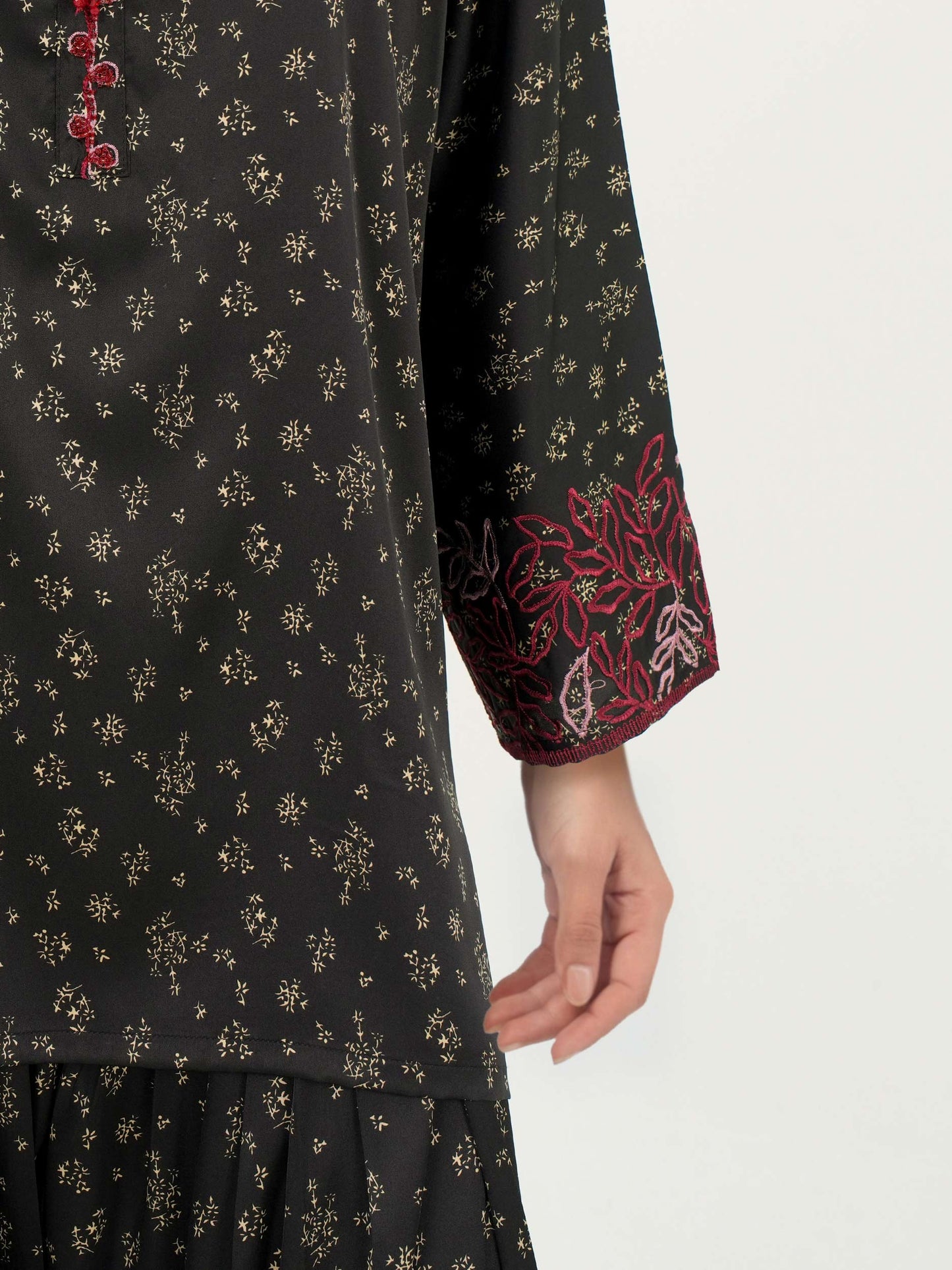 Silk Co-ord Set- Embroidered