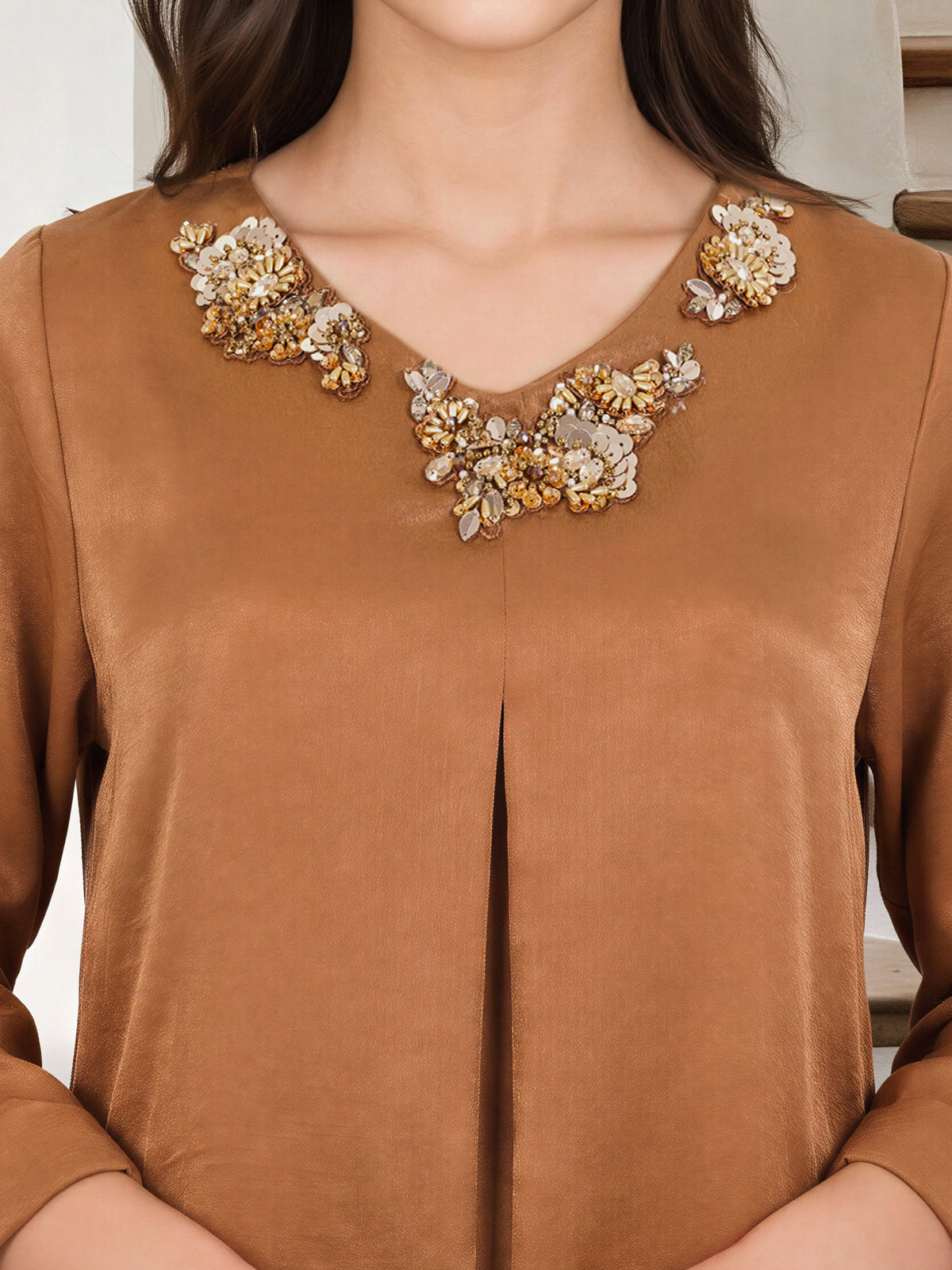 2 Piece Silk Suit- Embellished (Pret)