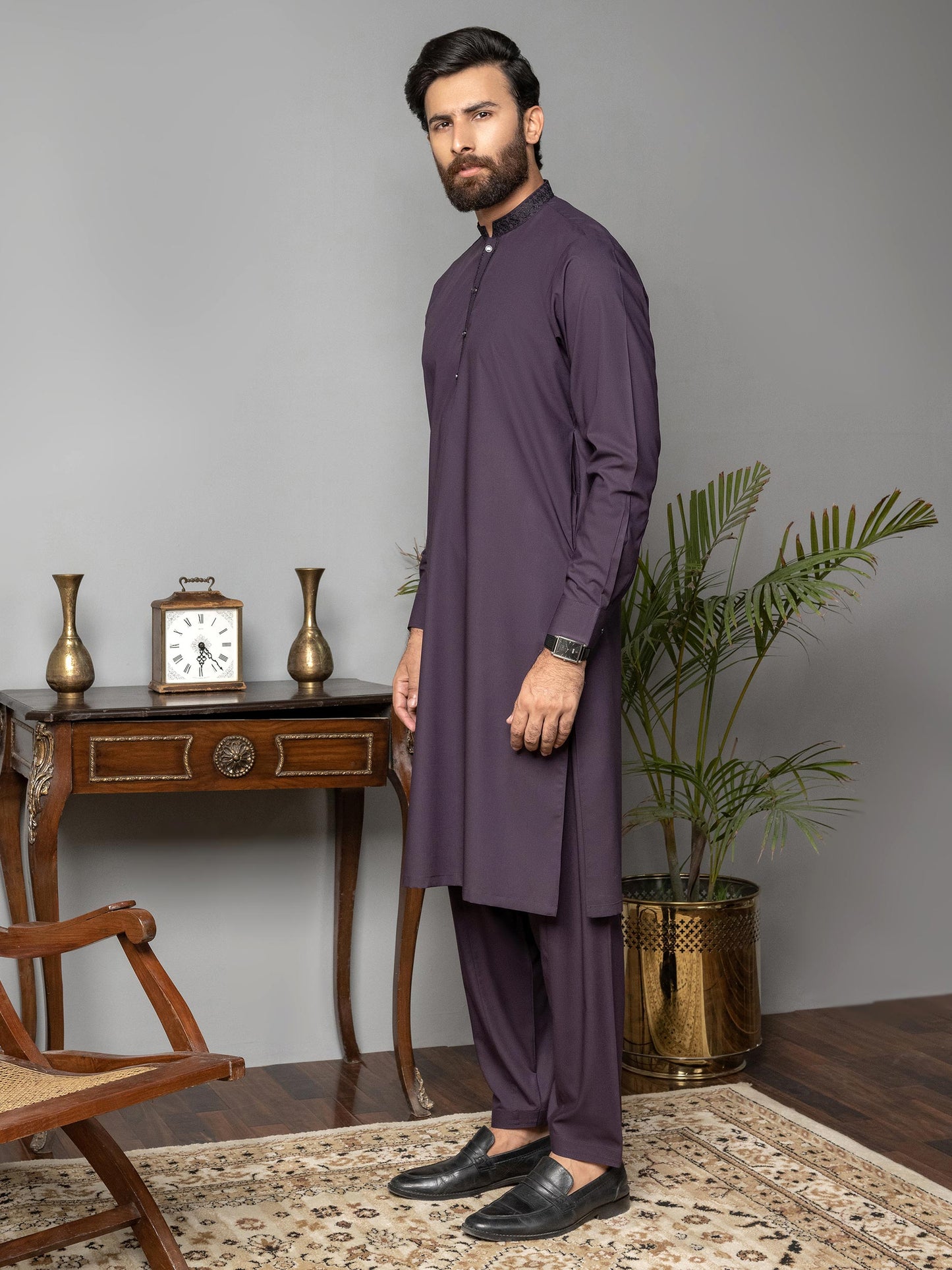 Wash and Wear Suit-Embroidered