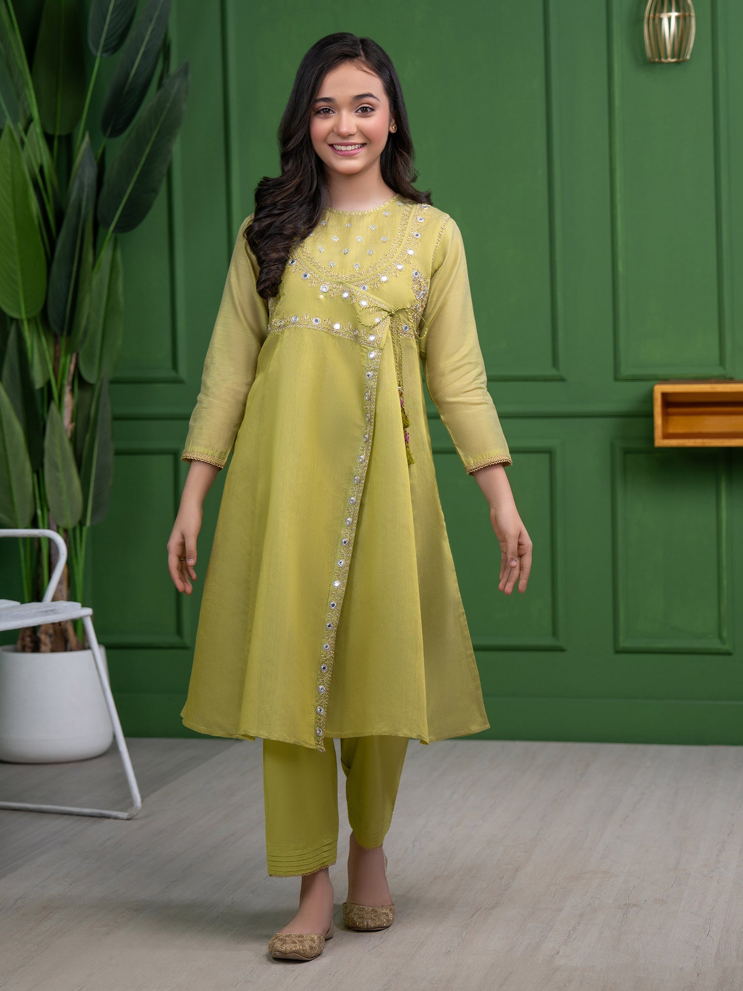 2 Piece Net Suit-Embroidered