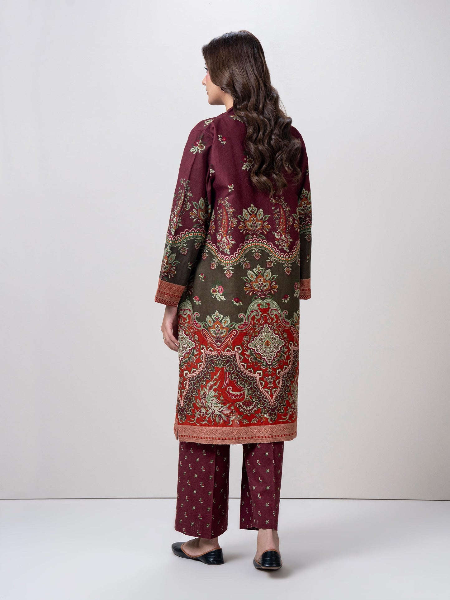 2 Piece Cardigan Khaddar Suit (Pret)