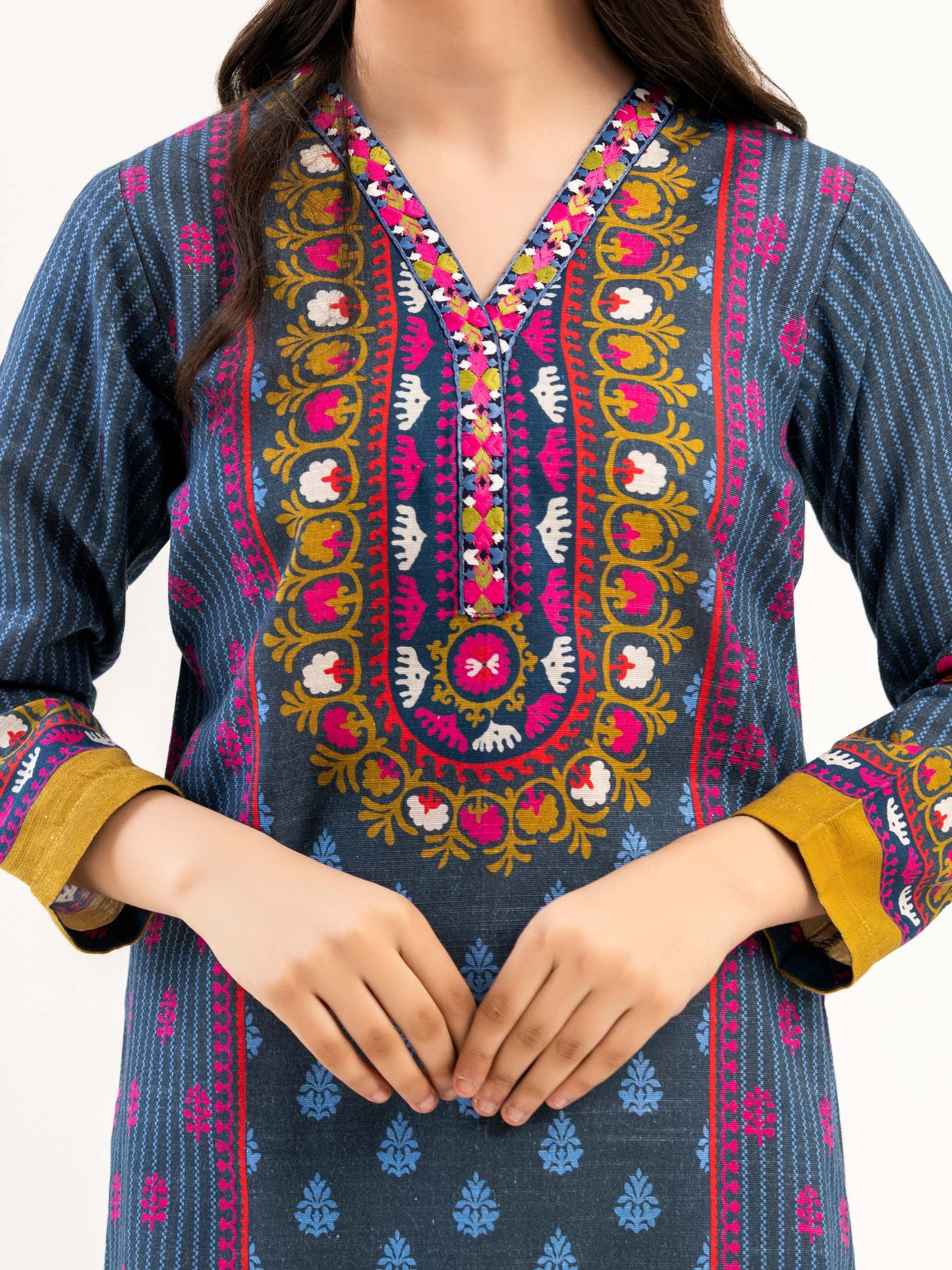 Khaddar Shirt-Embroidered