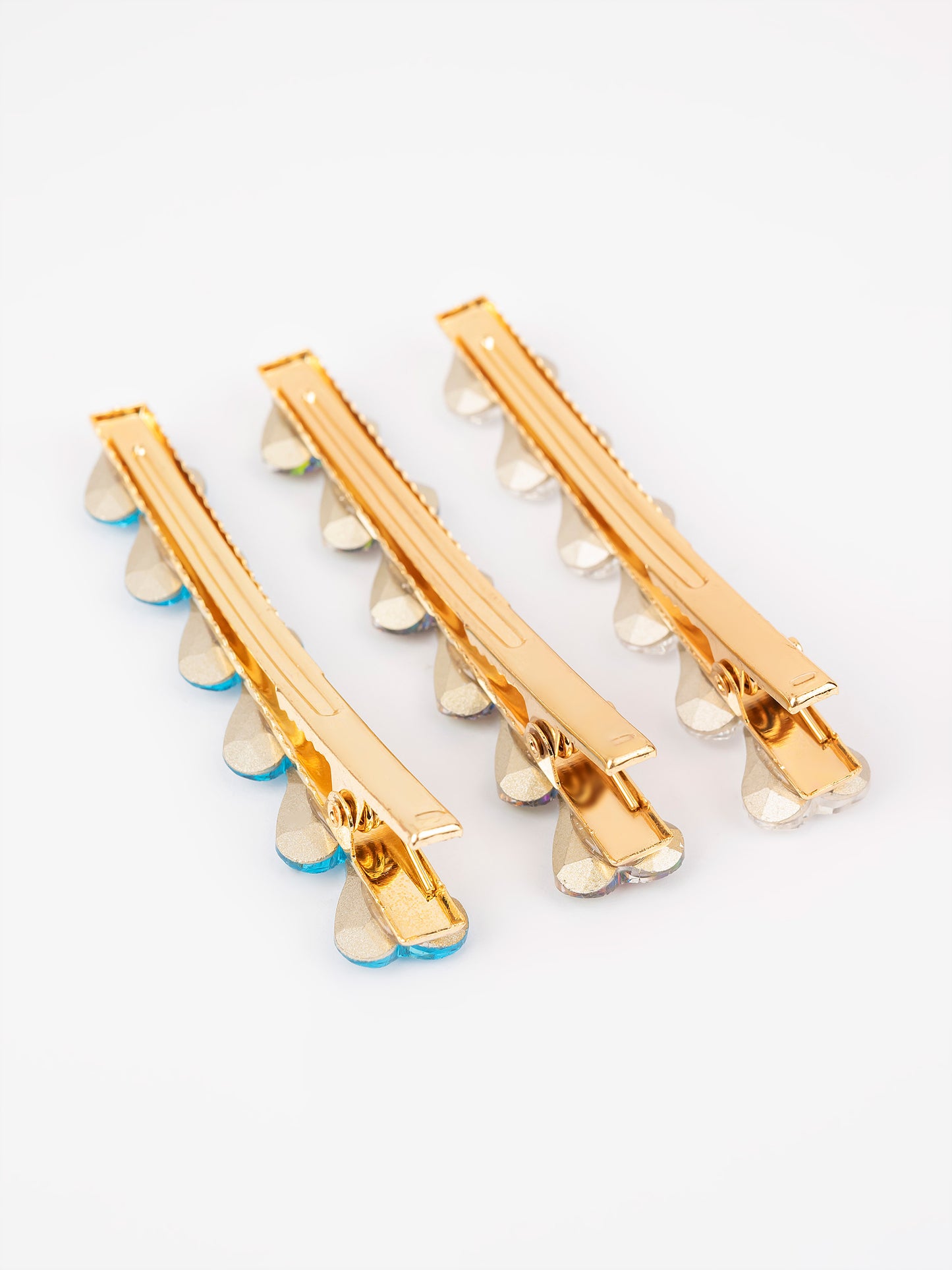 Beaded Heart Hair Clips