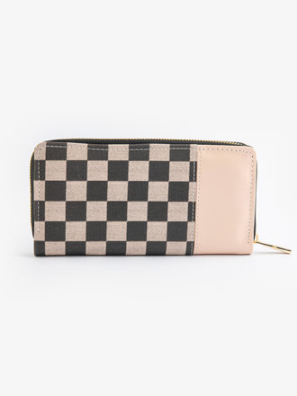 checkered-print-wallet