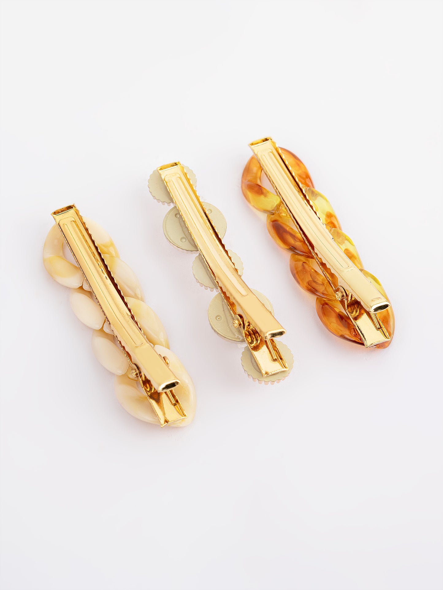 Chain Embellished Hair Clip Set