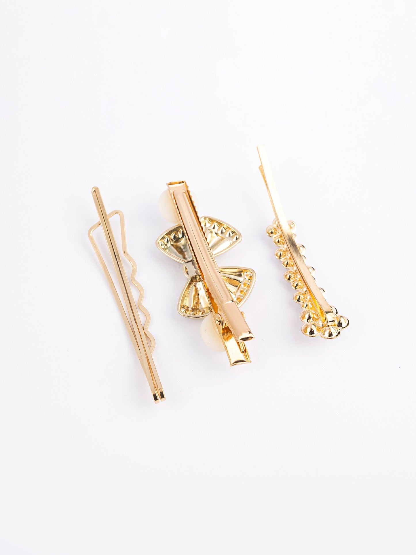 Embellished Bow Hair Clip Set