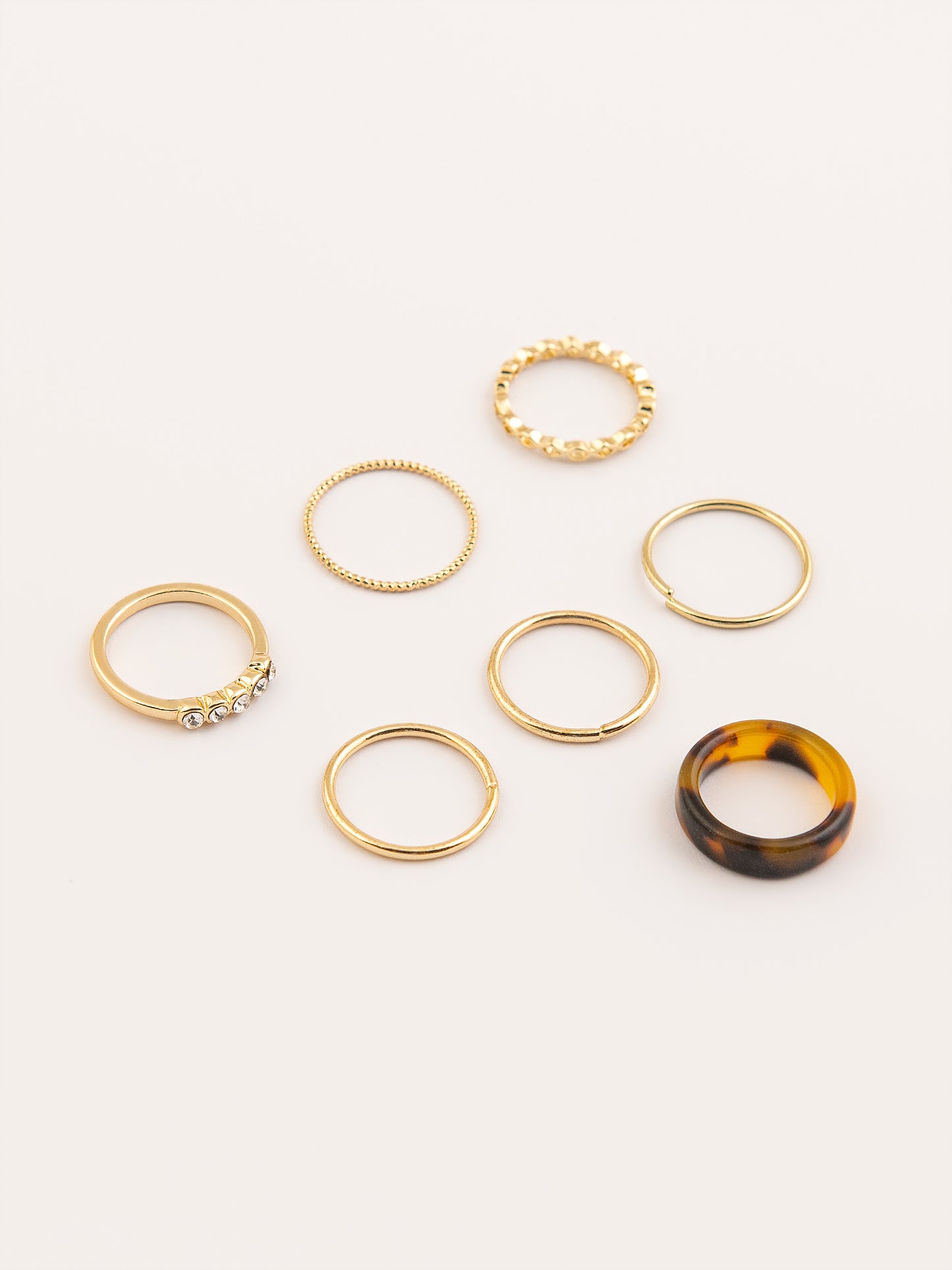 Textured Bold Ring Set