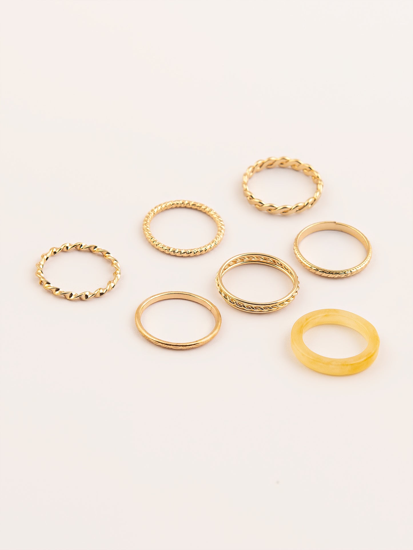 Gold Ring Bands Set