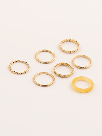 gold-ring-bands-set