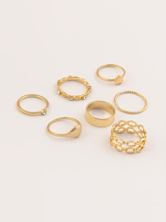 vintage-textured-rings-set