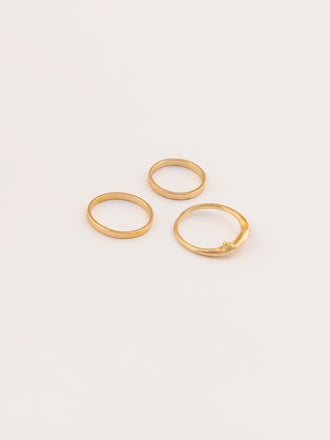 metallic-textured-rings-set