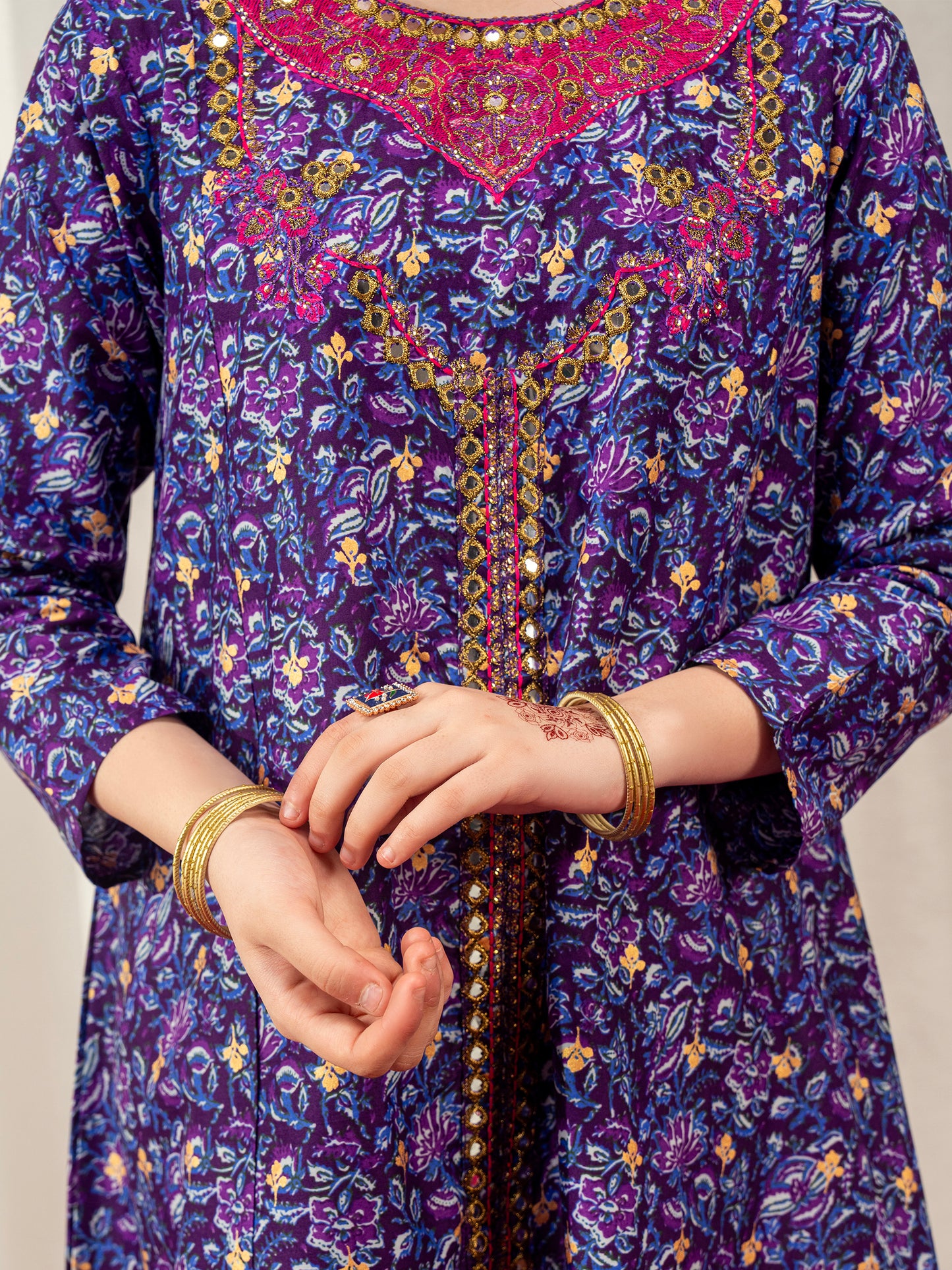 Cambric Frock-Embroidered