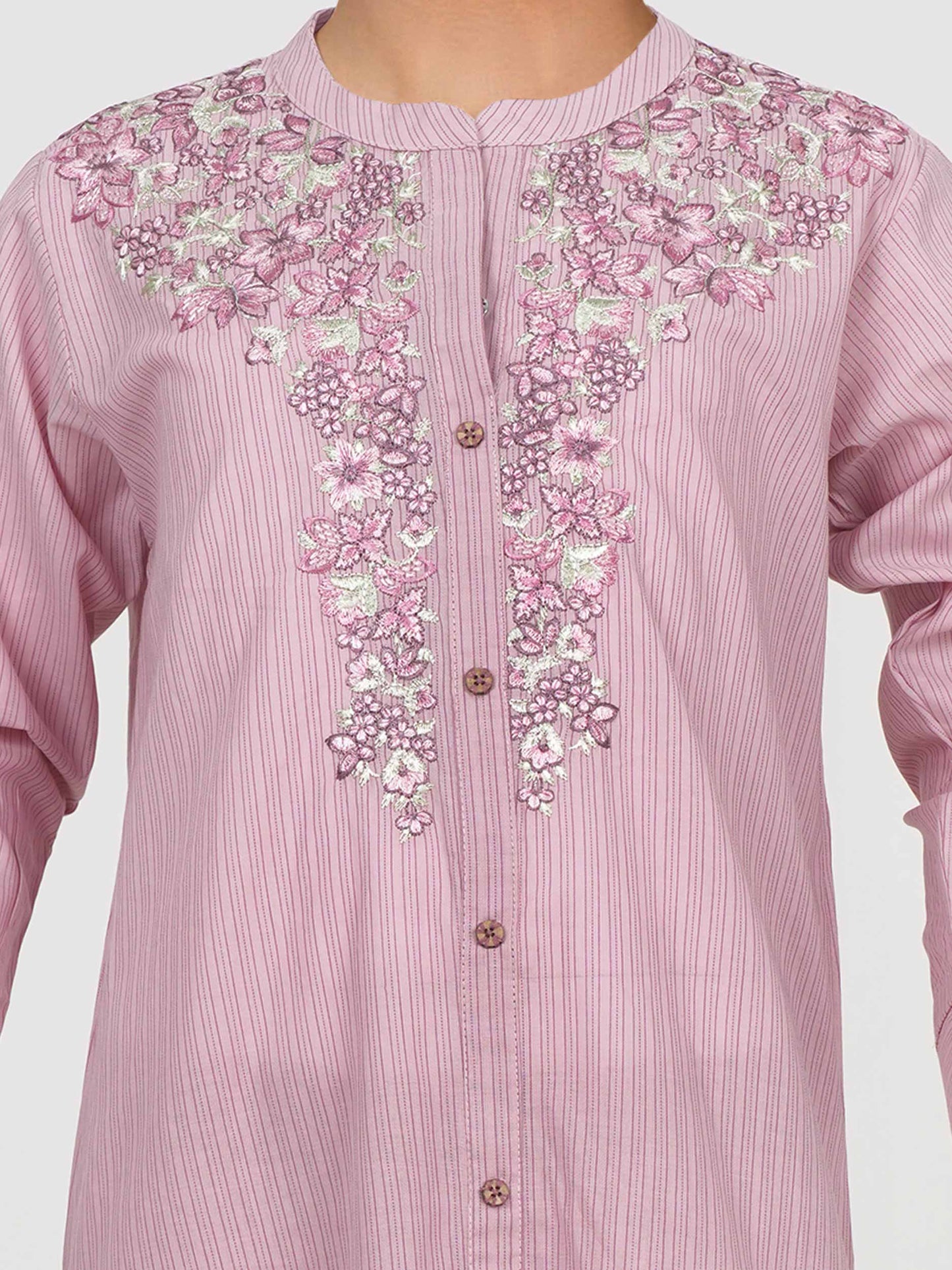 2 Piece Yarn Dyed Suit- Embroidered (Pret)