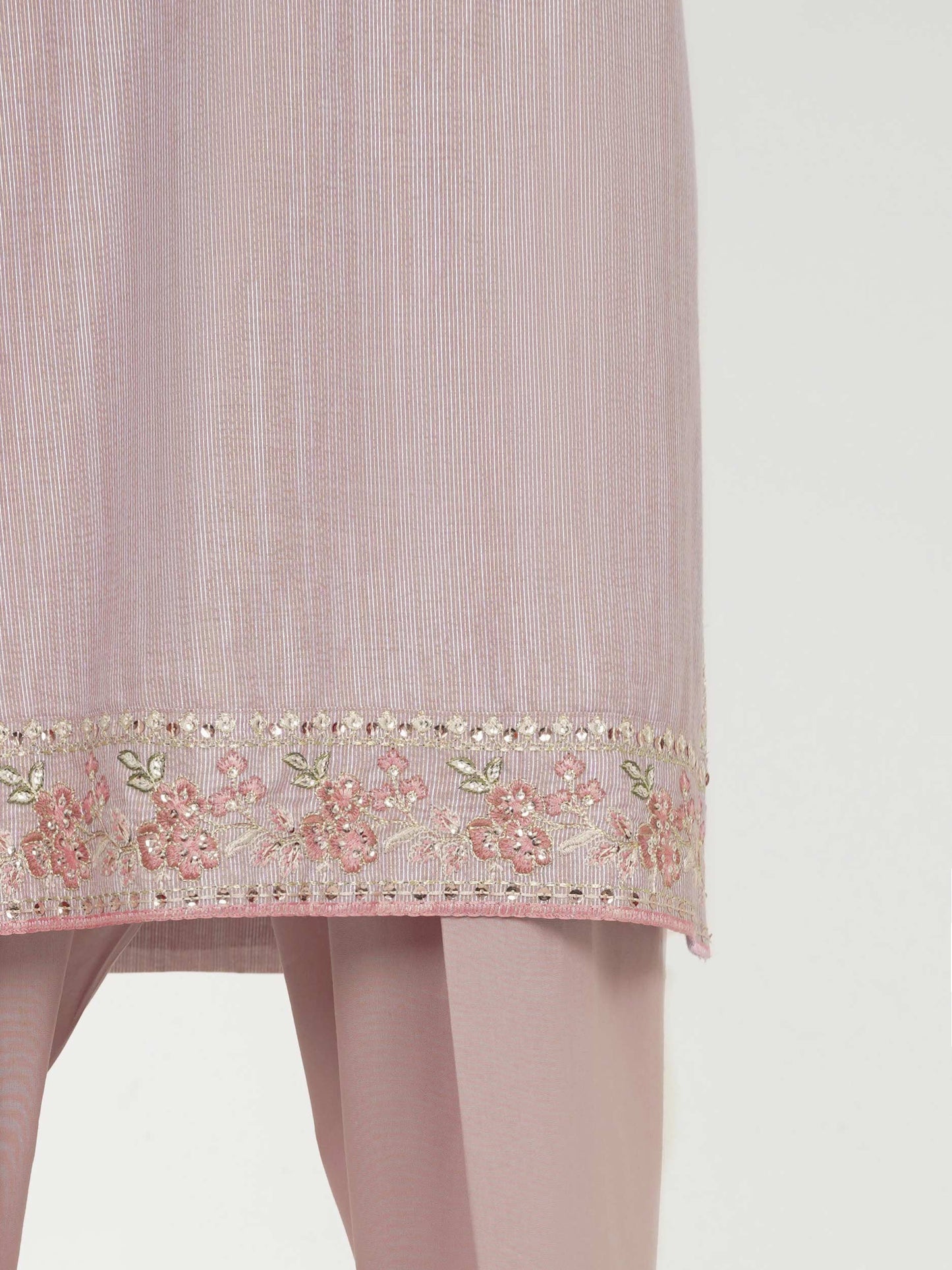 2 Piece Lawn Zari Suit- Embroidered (Pret)