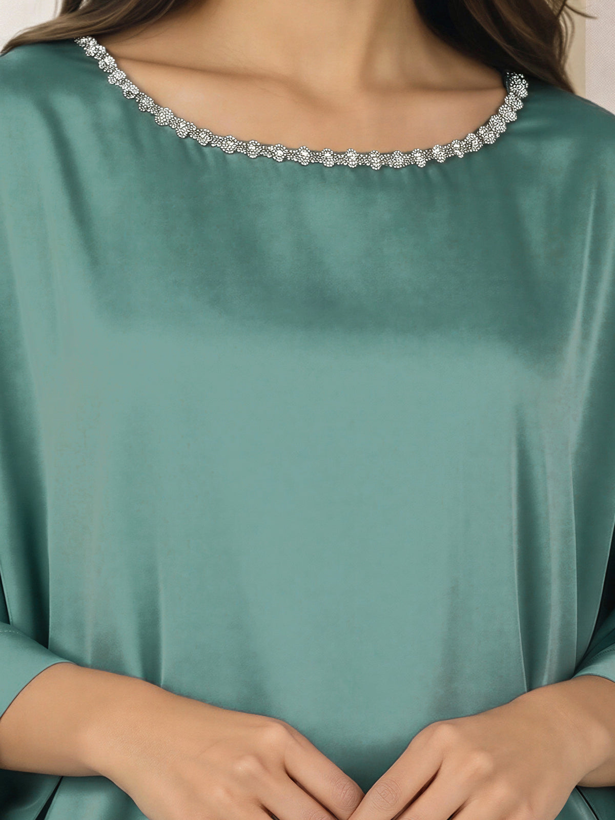 Embellished Neck Co-ord