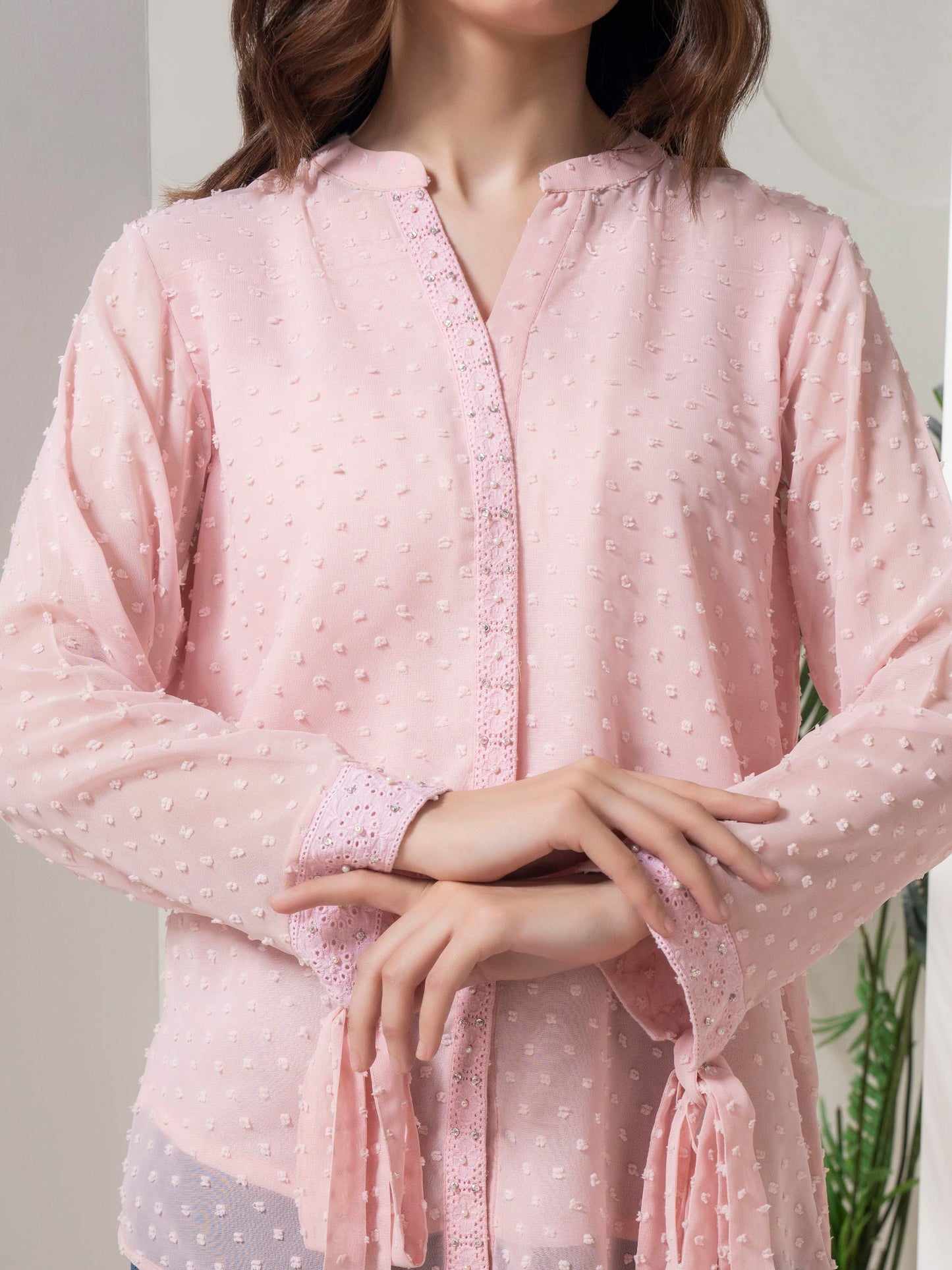 Chiffon Kurti-Embroidered (Pret)