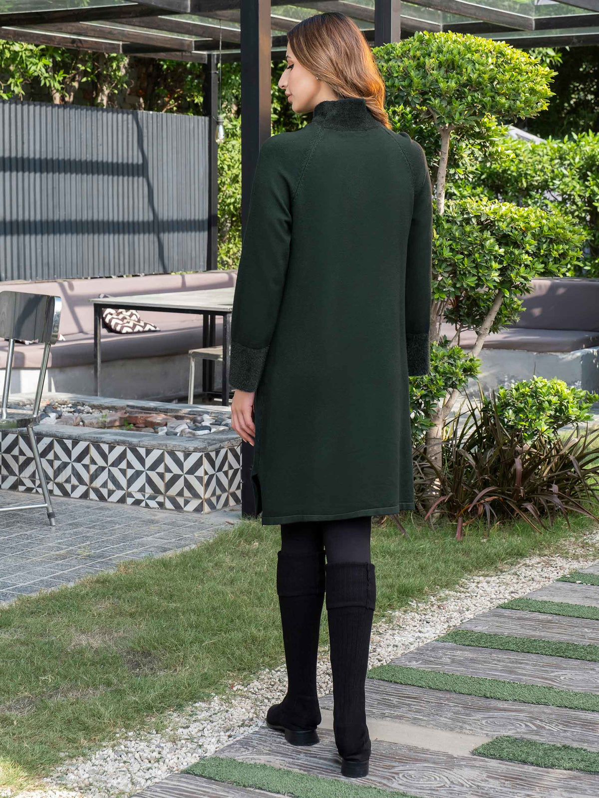 Dyed Woolen Dress
