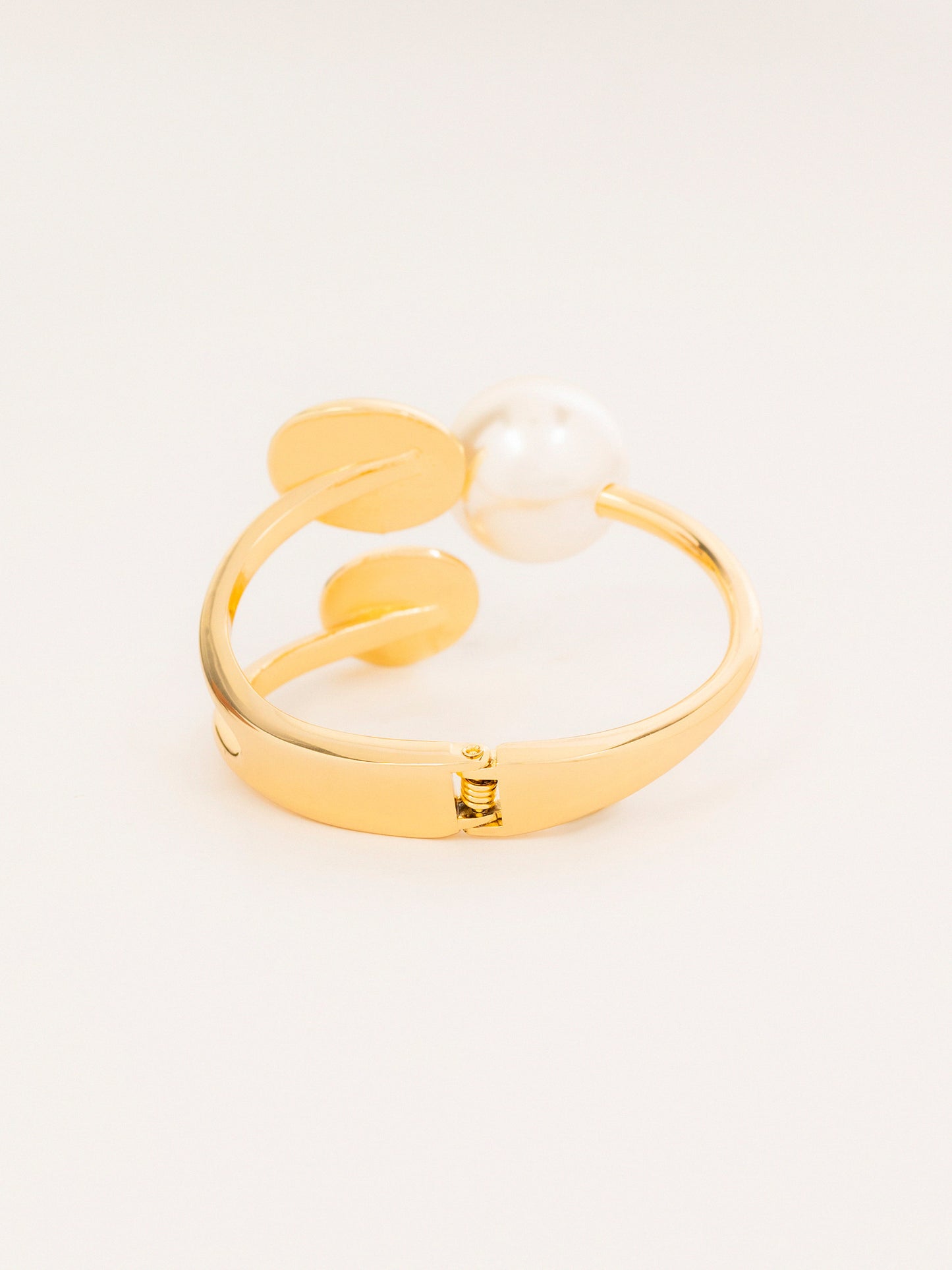 Pearl Oval Cuff Bracelet