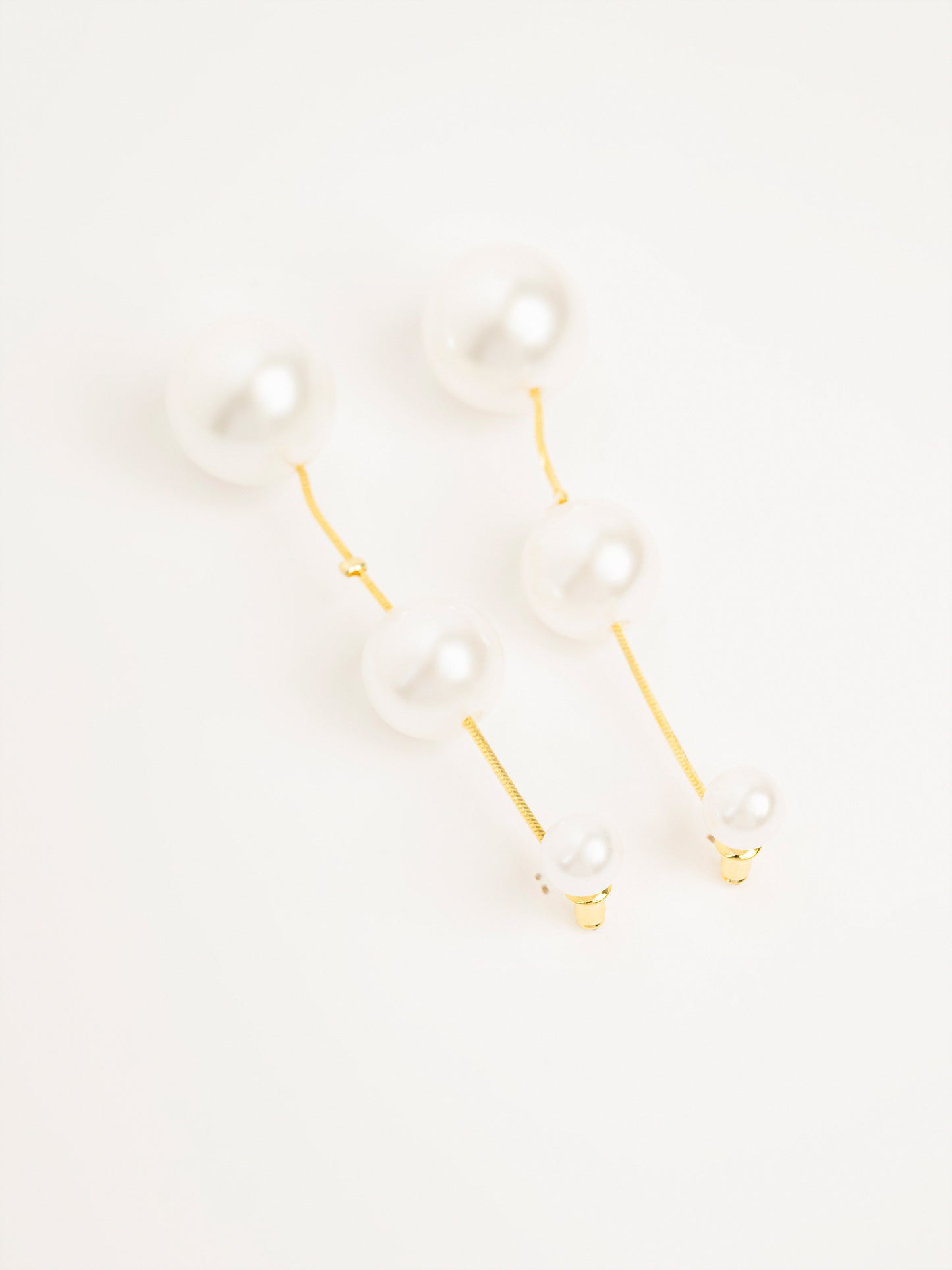 Triple Pearl Drop Earrings