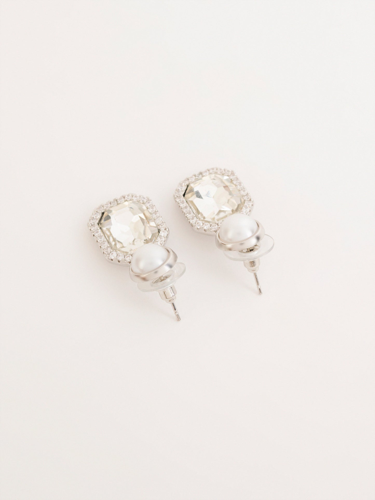 Pearl Crystal Drop Earrings