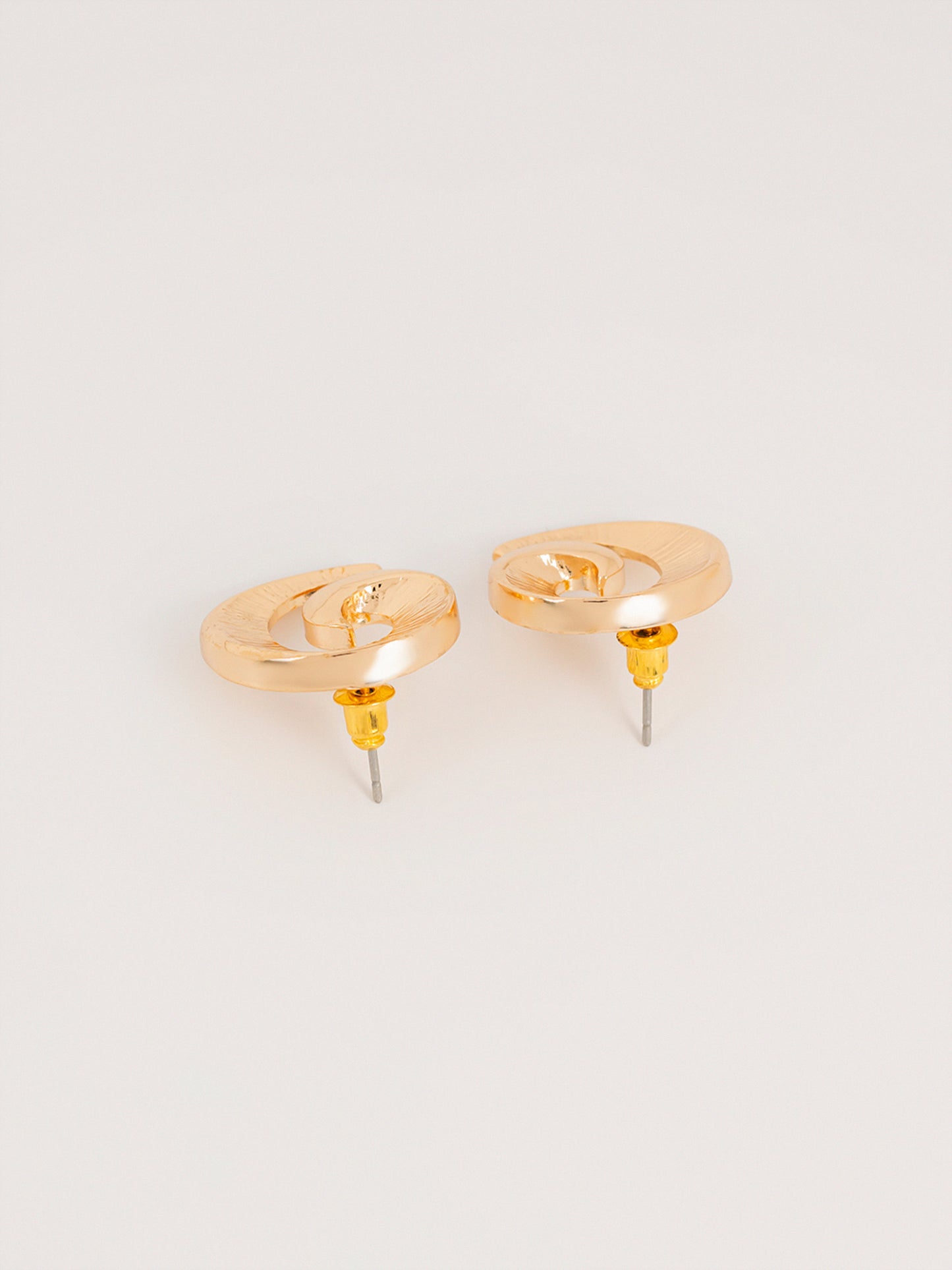 Spiral Wave Stud Earrings