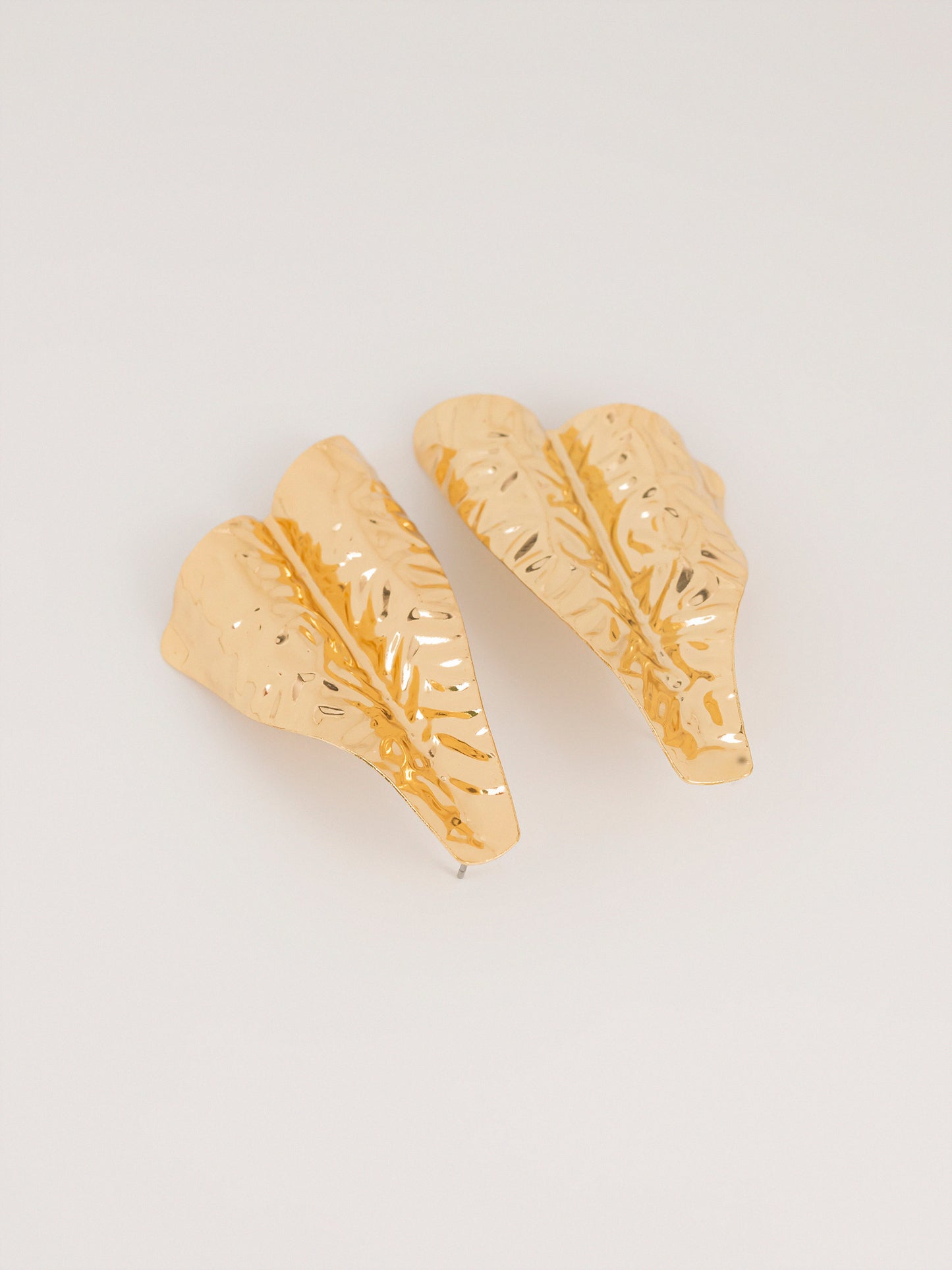 Hammered Leaf Earrings