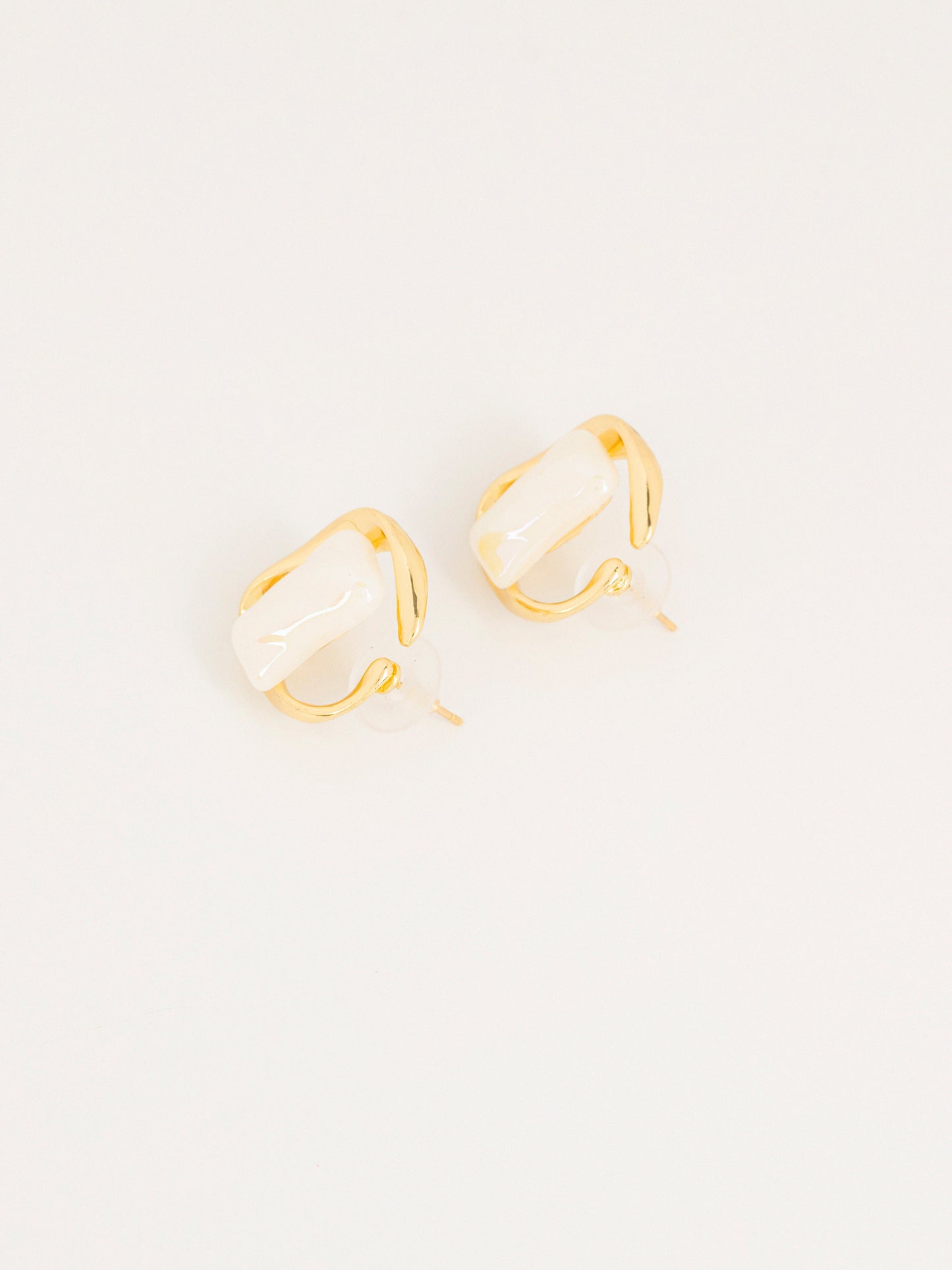 Abstract Hoop Earrings