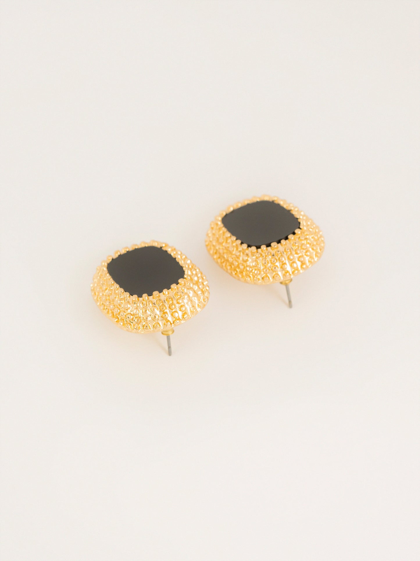 Oval Stone Stud Earrings