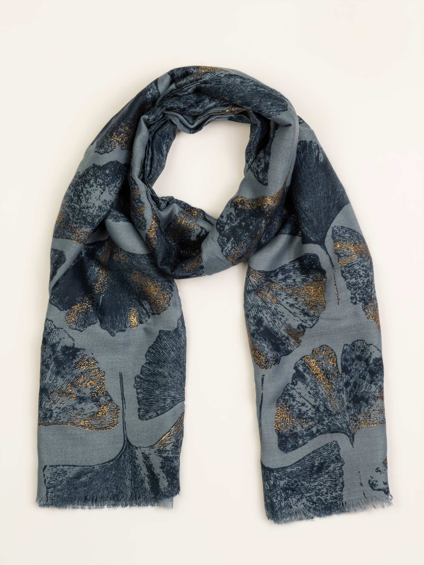 Ginkgo leaf print Scarf