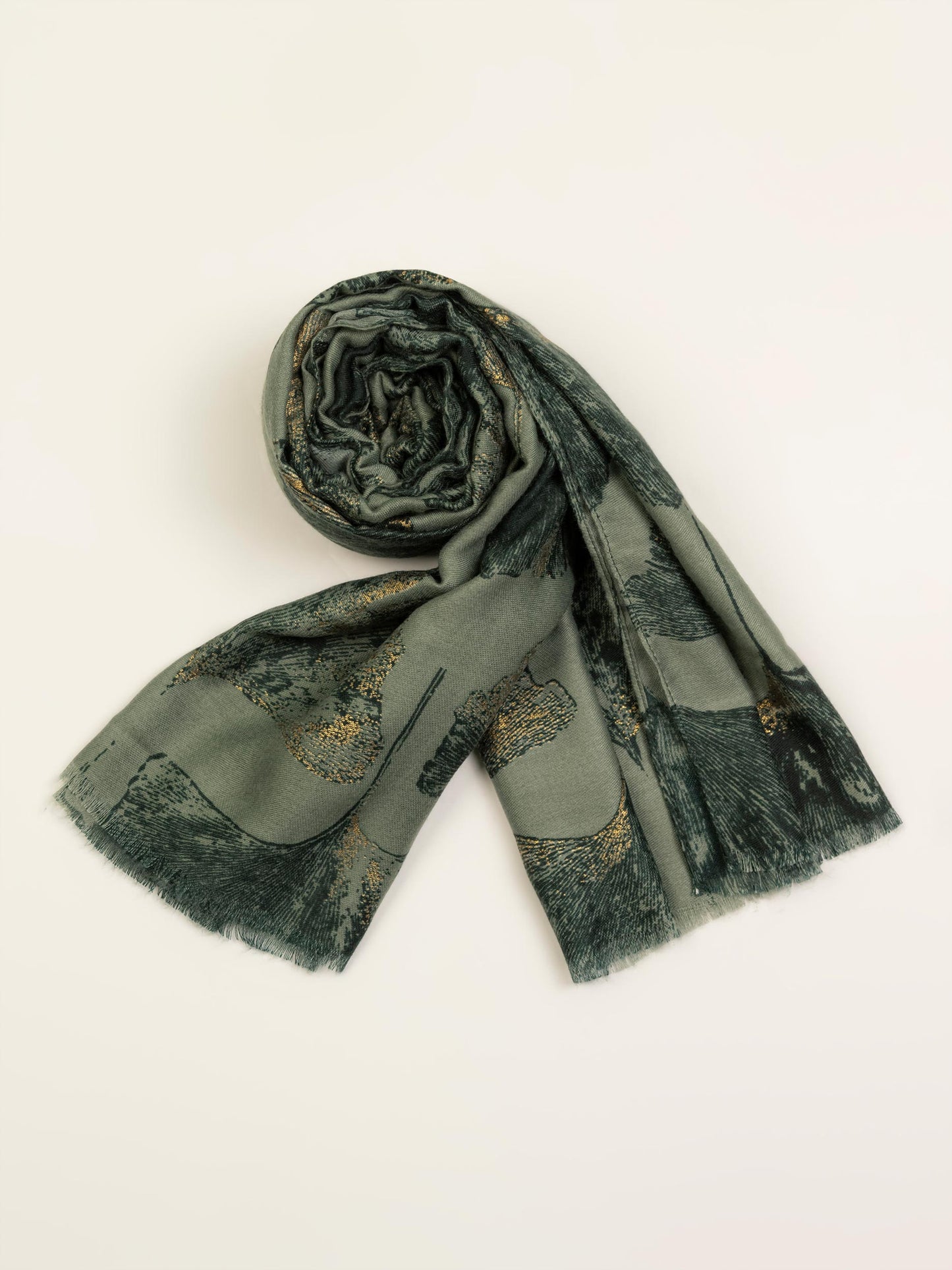 Ginkgo leaf print Scarf