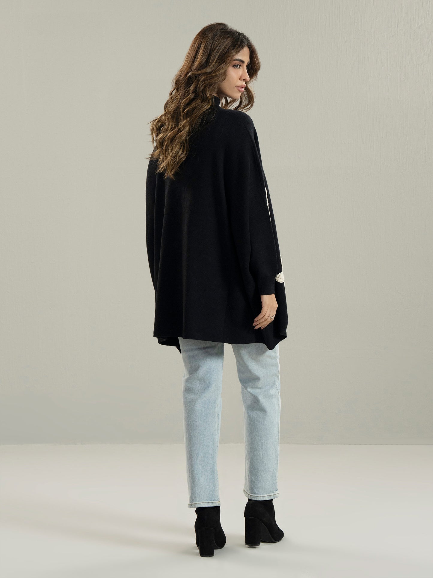 Woolen Blend Sweater- Embroidered